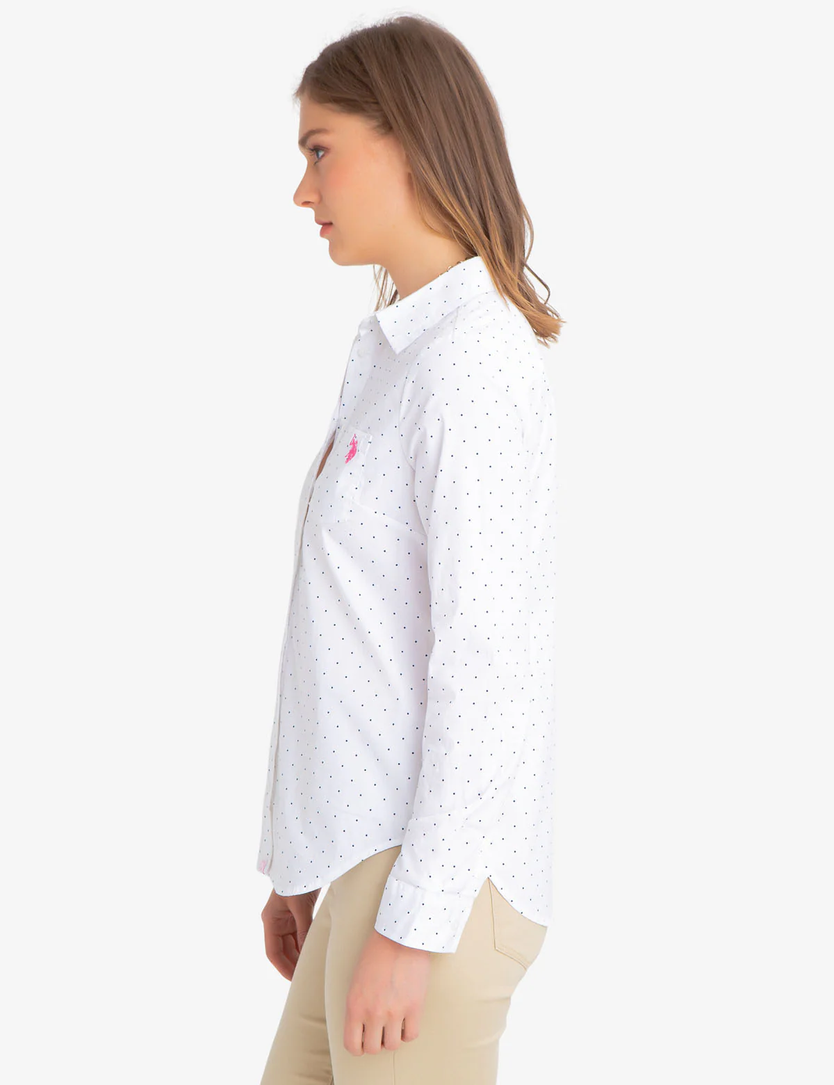 STRETCH DOT POPLIN SHIRT