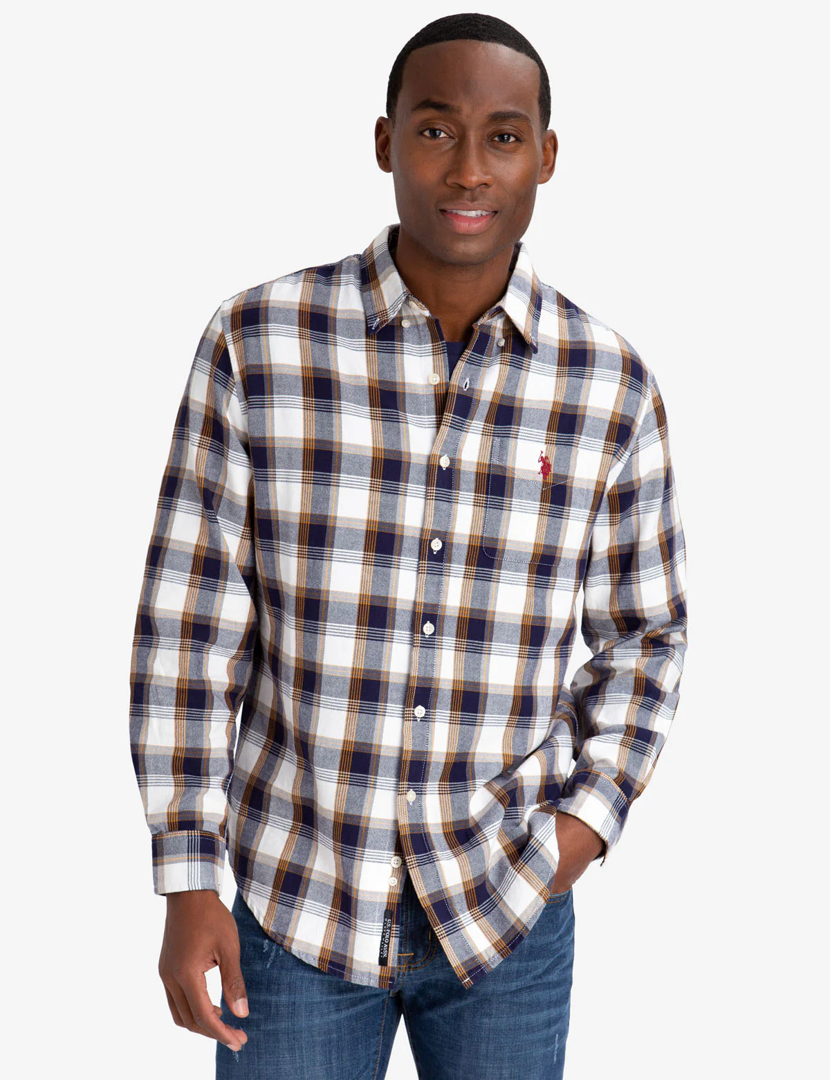 15831-black-mallet-classic-fit-heather-plaid-oxford-shirt-1.webp BLACK MALLET CLASSIC FIT HEATHER PLAID OXFORD SHIRT