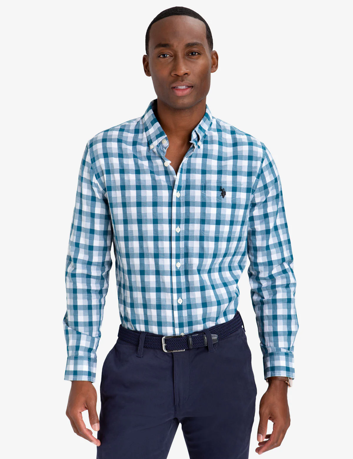 15861-black-mallet-classic-fit-dobby-plaid-shirt-1.webp BLACK MALLET CLASSIC FIT DOBBY PLAID SHIRT
