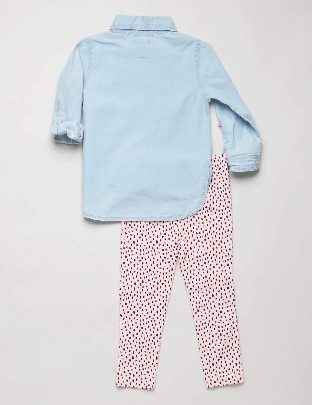 17106-toddler-2-piece-set-pleated-shirt-leggings-2.webp Toddler 2 Piece Set: Pleated Shirt & Leggings