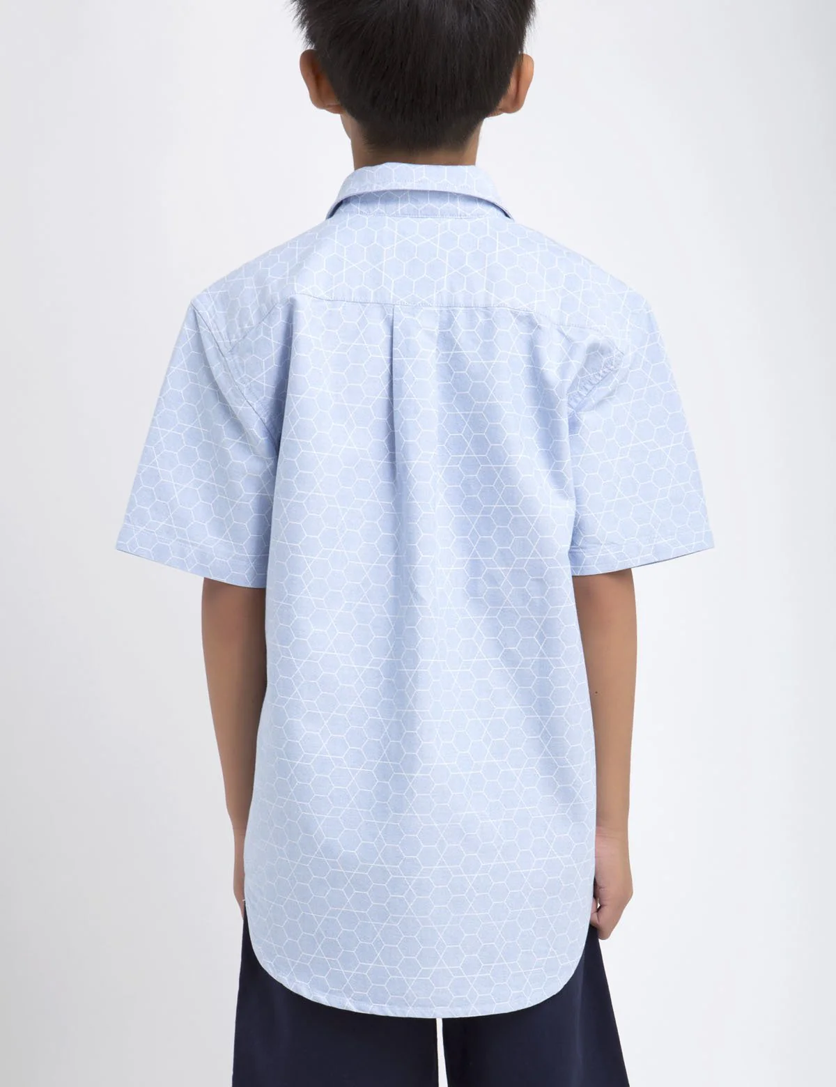 BOYS BLACK MALLET HONEYCOMB SHIRT