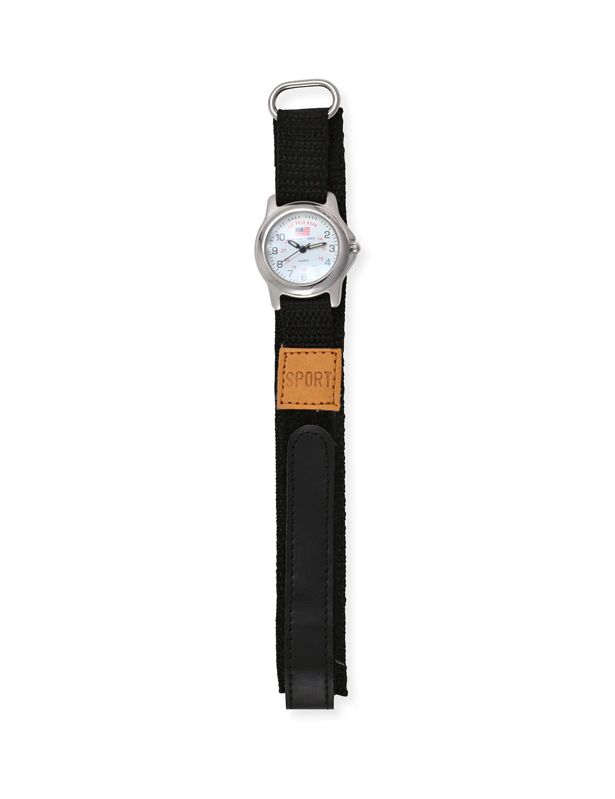 USPA JUNIOR BLACK NYLON FASTWRAP WATCH