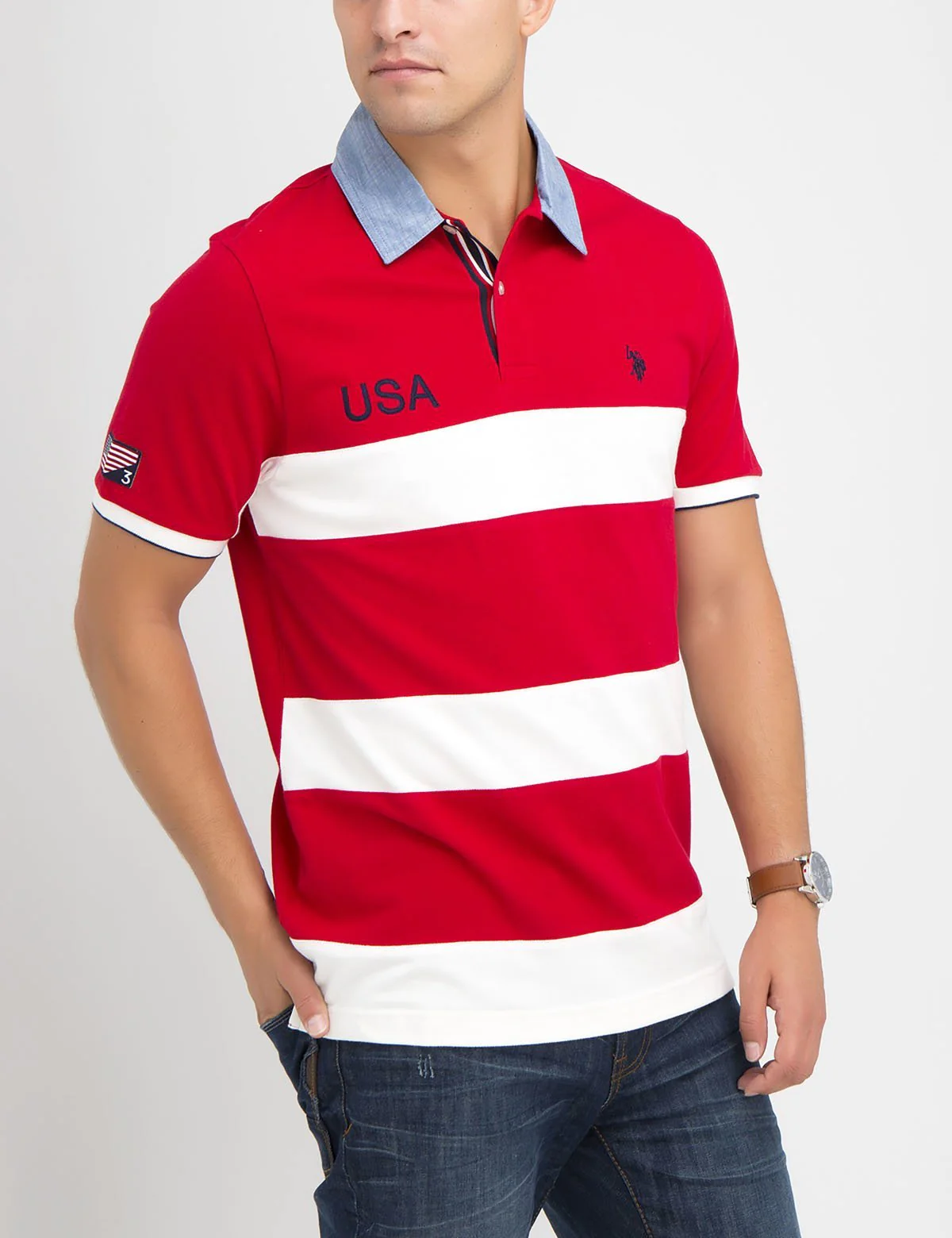 19279-usa-oxford-collar-striped-polo-shirt-1.webp USA OXFORD COLLAR STRIPED POLO SHIRT