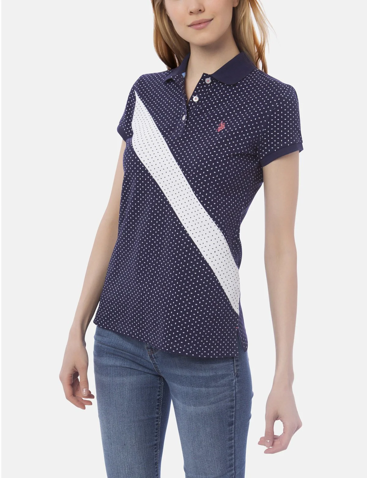 19579-dot-print-diagonal-stripe-polo-shirt-1.webp DOT PRINT DIAGONAL STRIPE POLO SHIRT