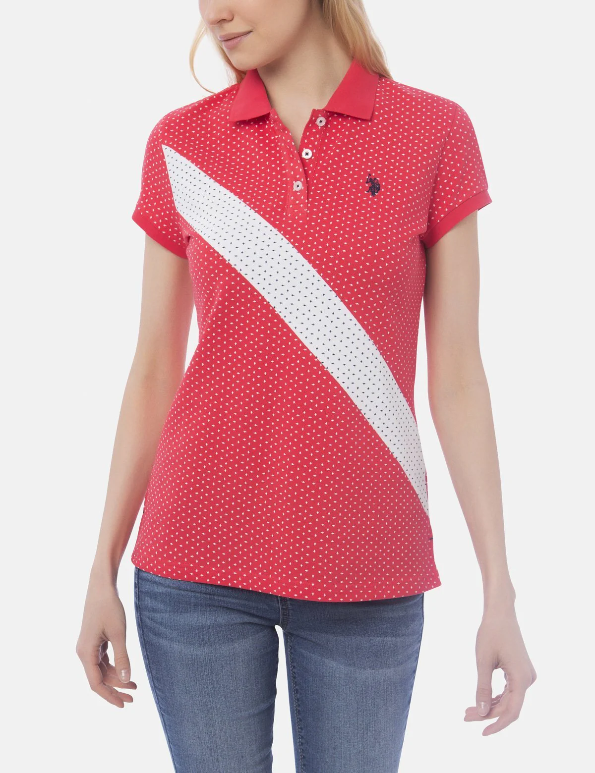 19579-dot-print-diagonal-stripe-polo-shirt-6.webp DOT PRINT DIAGONAL STRIPE POLO SHIRT