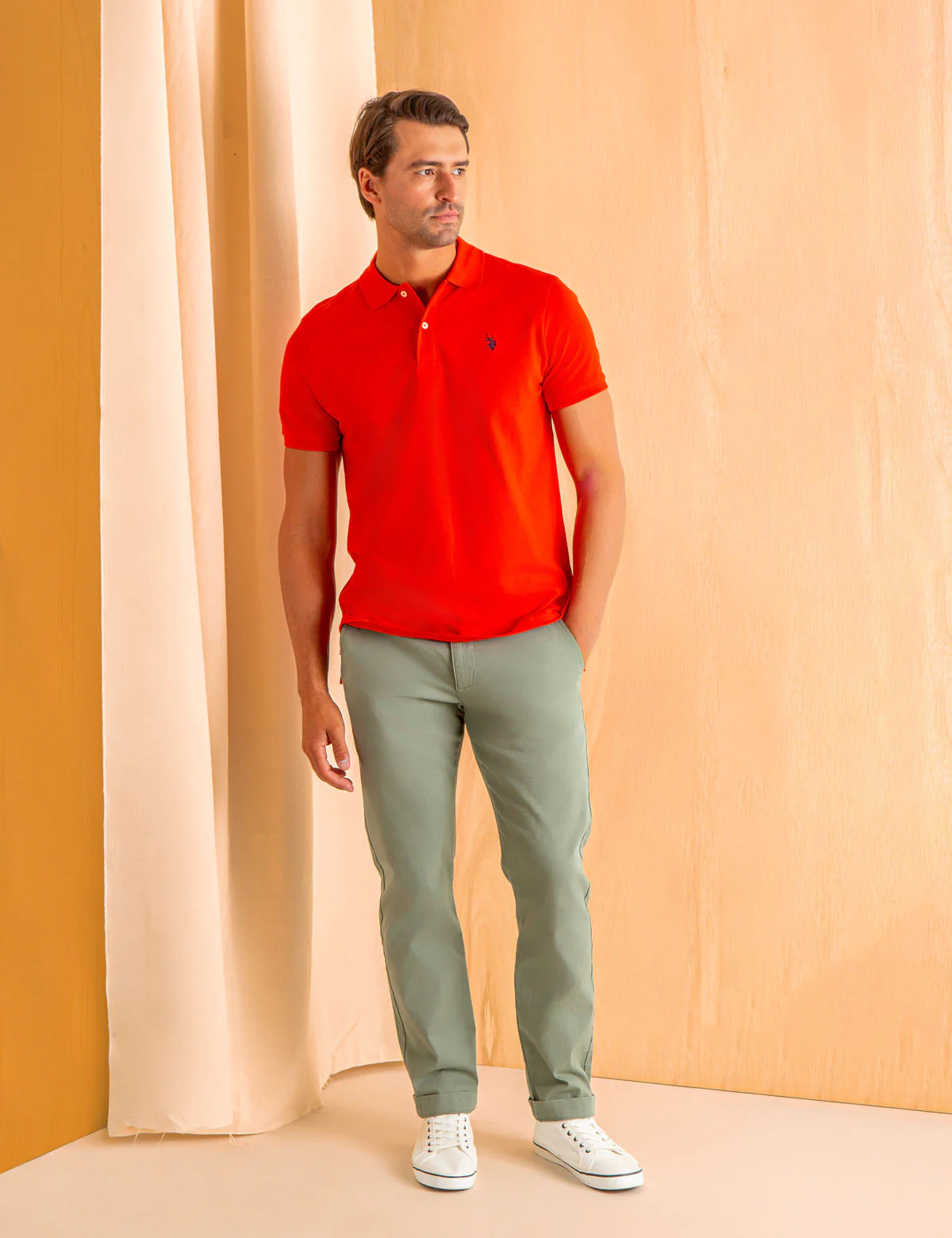 SOLID PIQUE SMALL LOGO POLO SHIRT