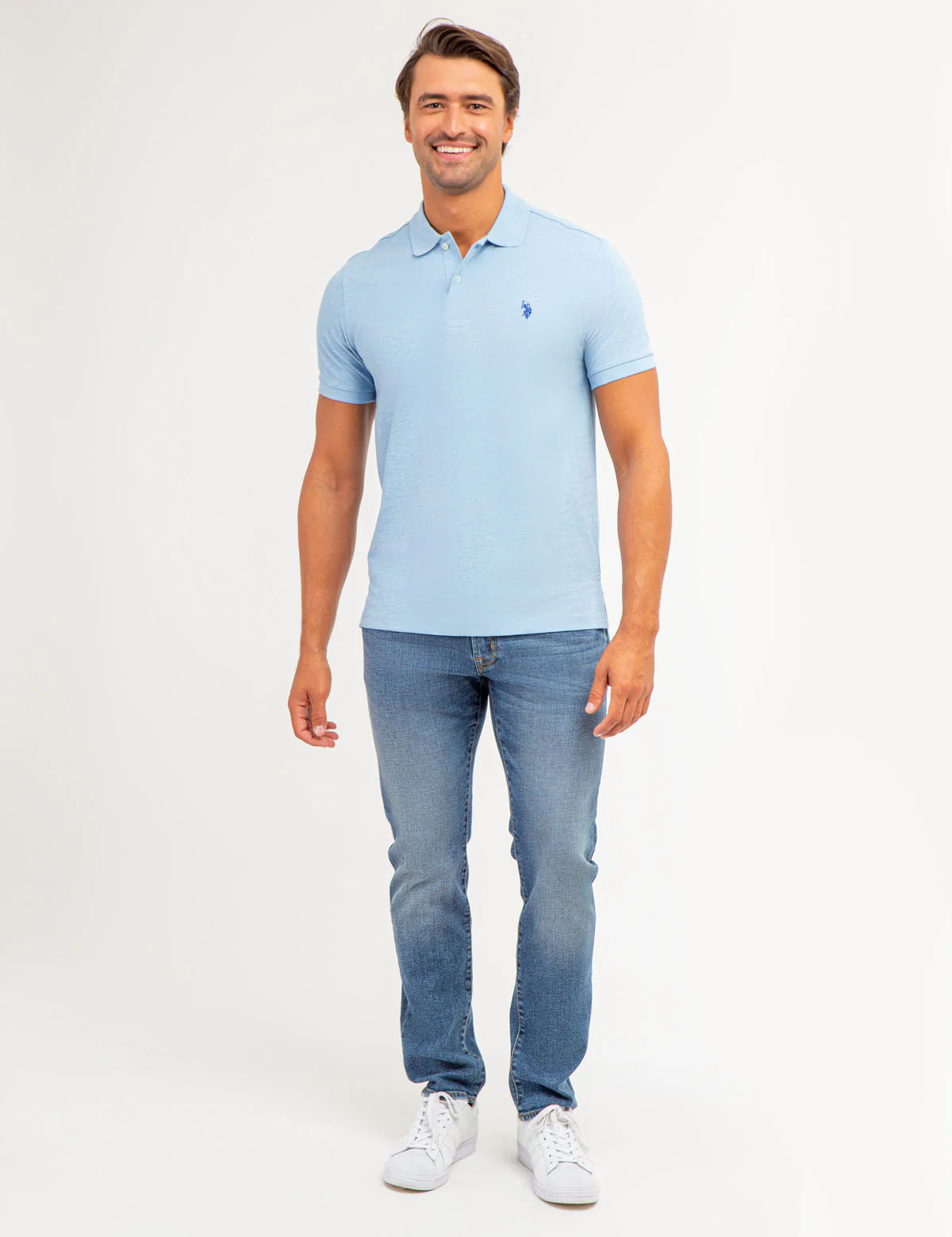 SOLID PIQUE SMALL LOGO POLO SHIRT