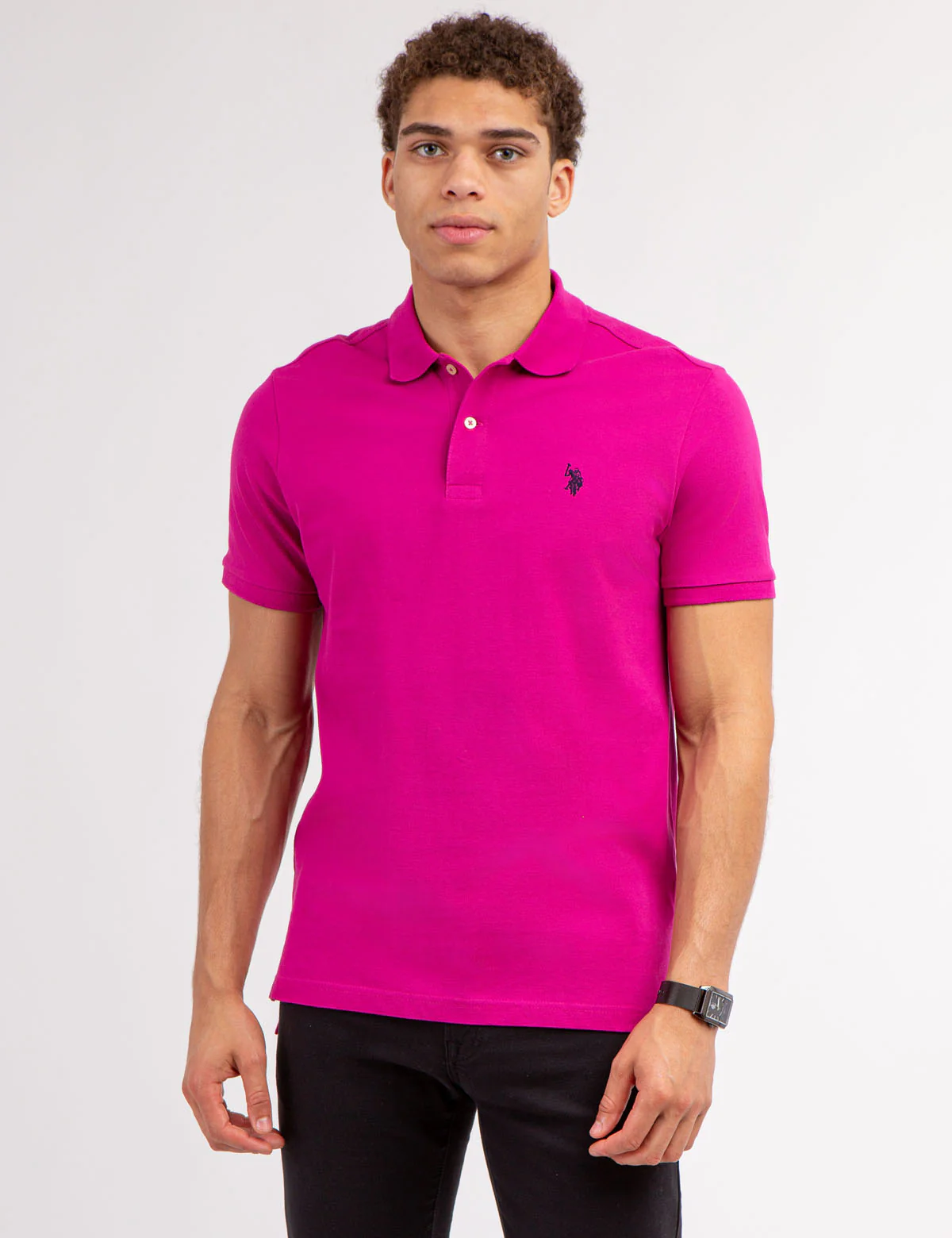 SOLID PIQUE SMALL LOGO POLO SHIRT