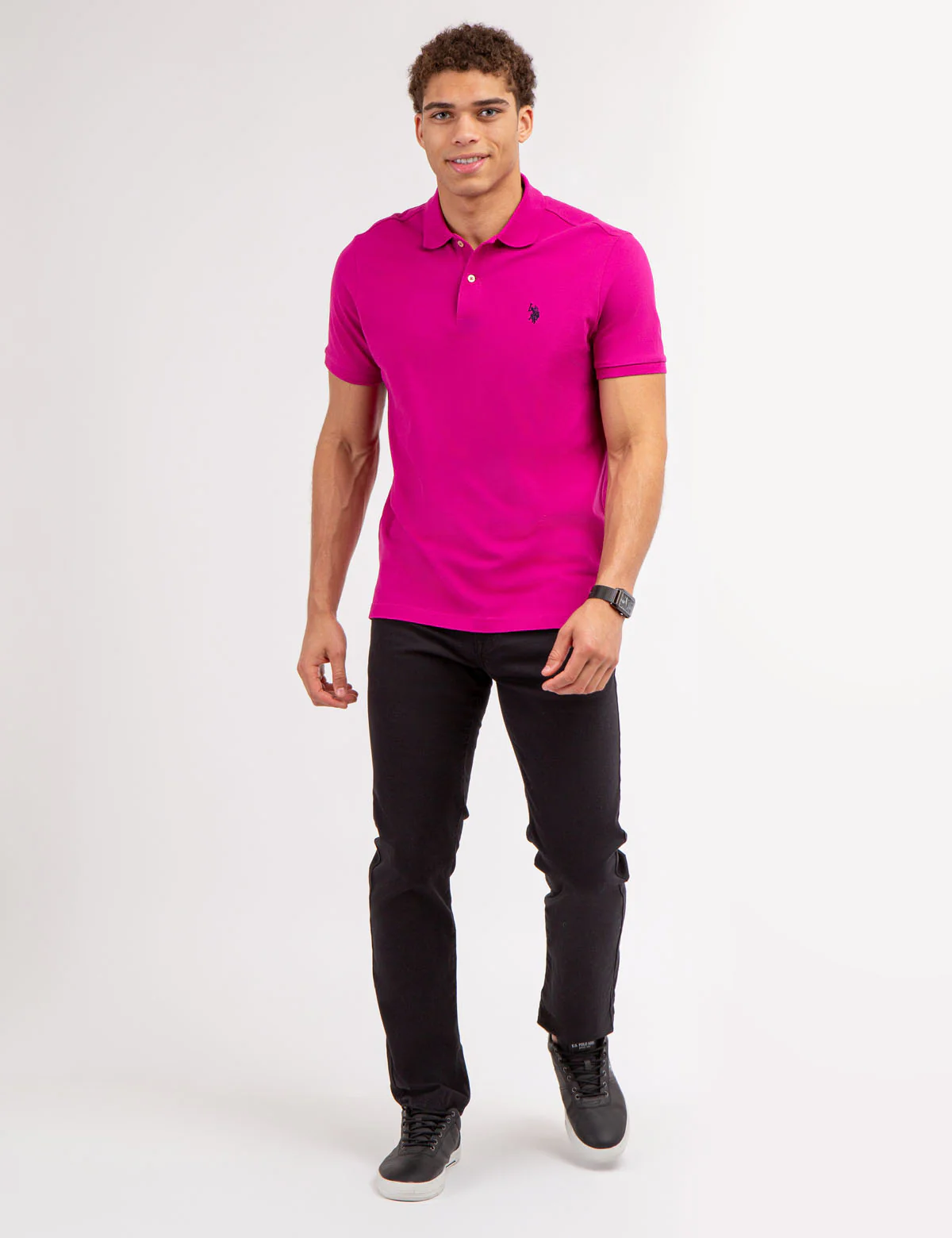 SOLID PIQUE SMALL LOGO POLO SHIRT