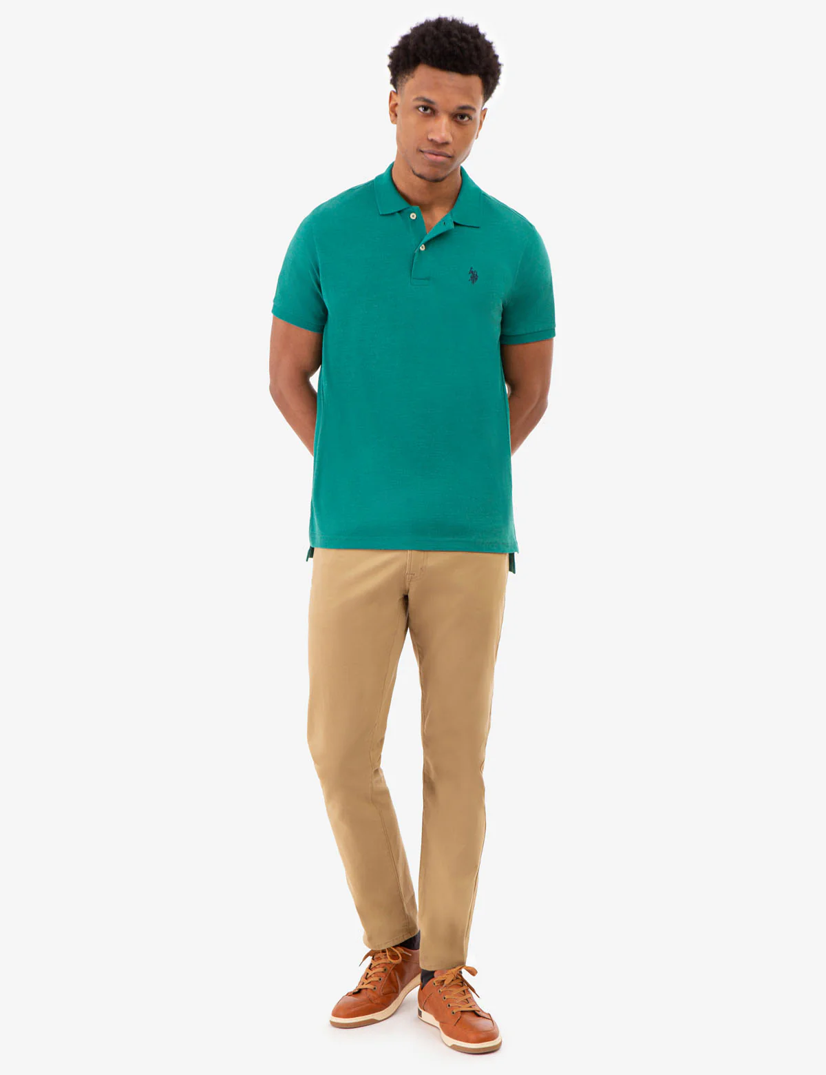 SOLID PIQUE SMALL LOGO POLO SHIRT