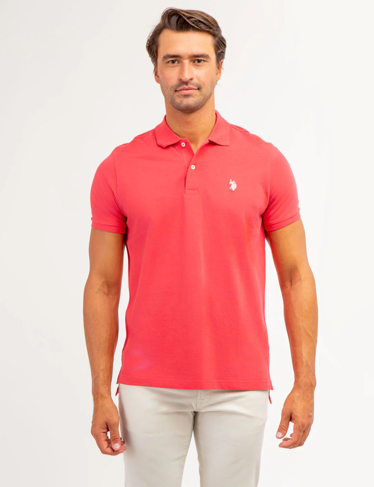 SOLID PIQUE SMALL LOGO POLO SHIRT