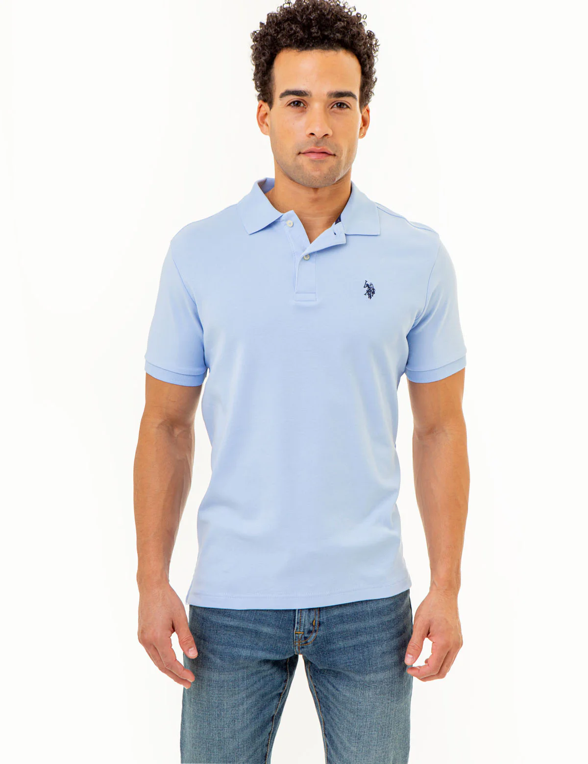 SOLID INTERLOCK POLO SHIRT