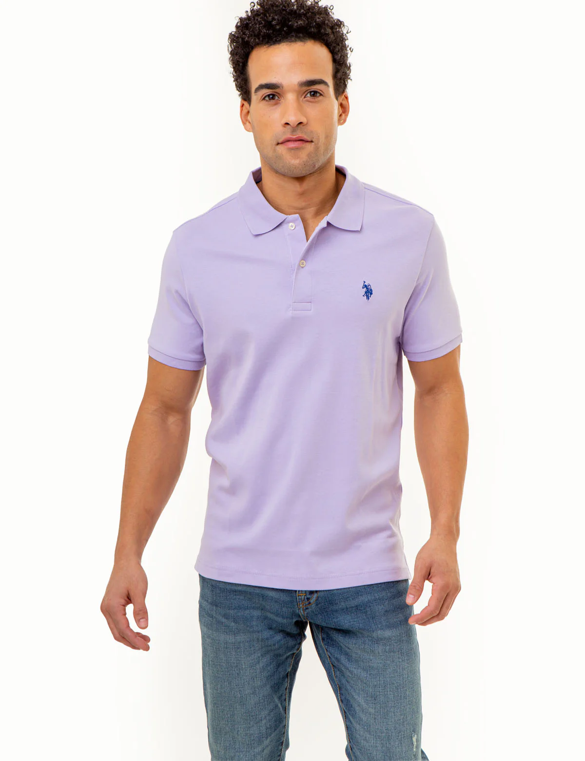 SOLID INTERLOCK POLO SHIRT