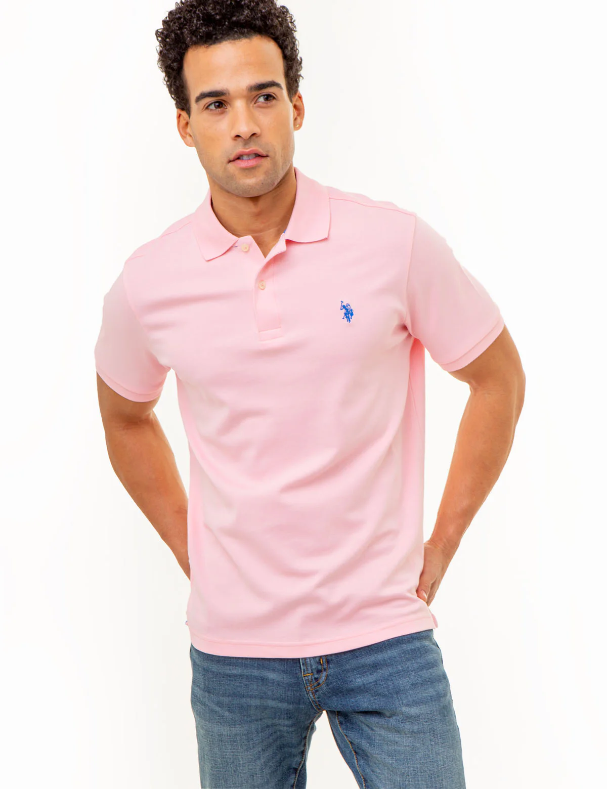 SOLID INTERLOCK POLO SHIRT