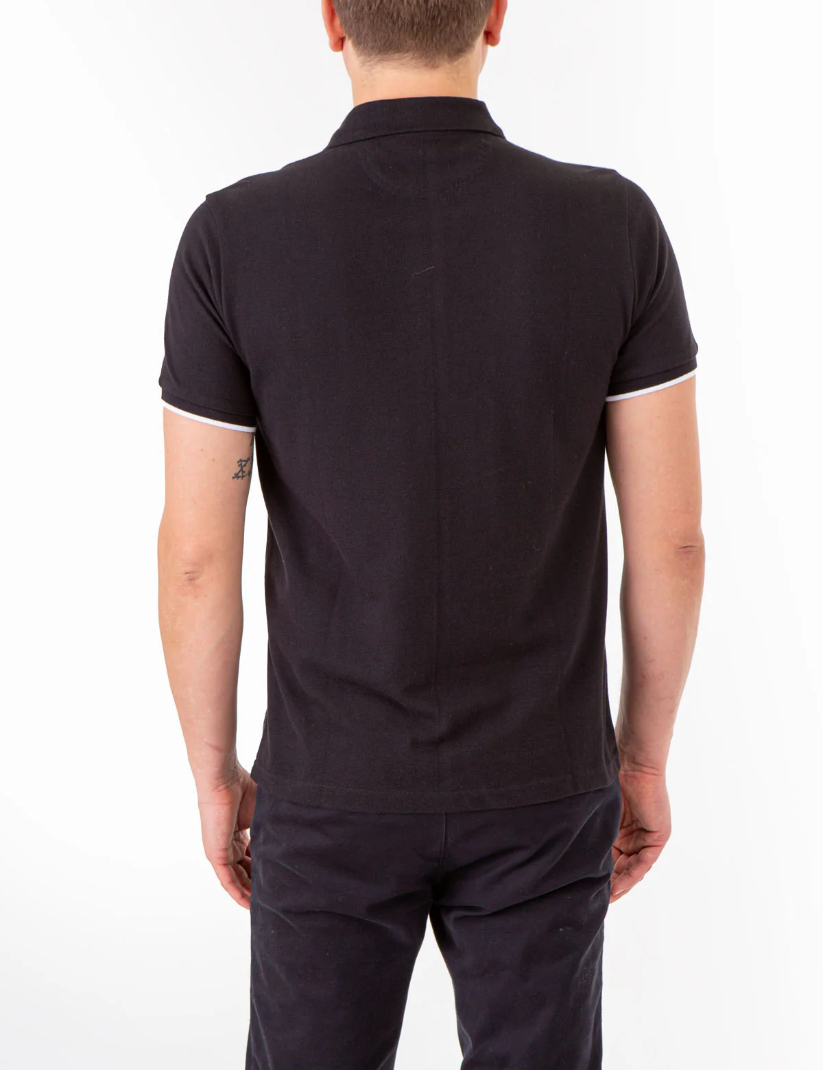 PIECED SIGNATURE STRIPE PIQUE POLO SHIRT