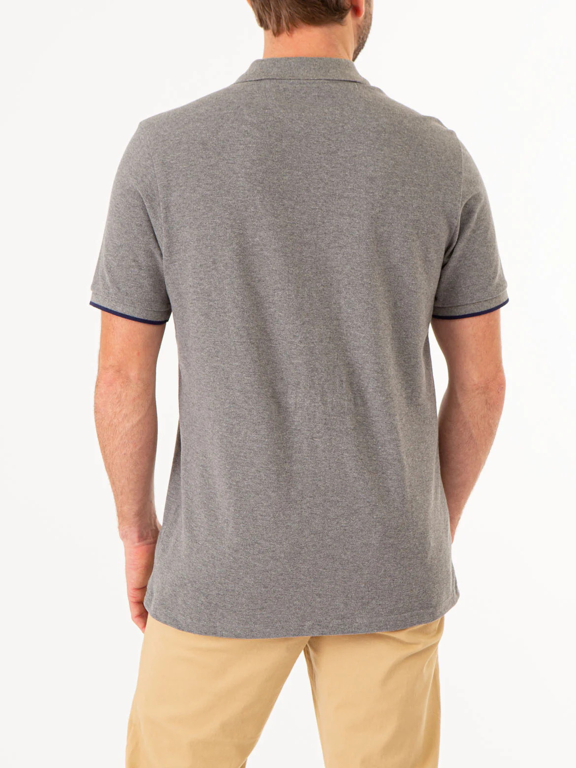 PIECED SIGNATURE STRIPE PIQUE POLO SHIRT