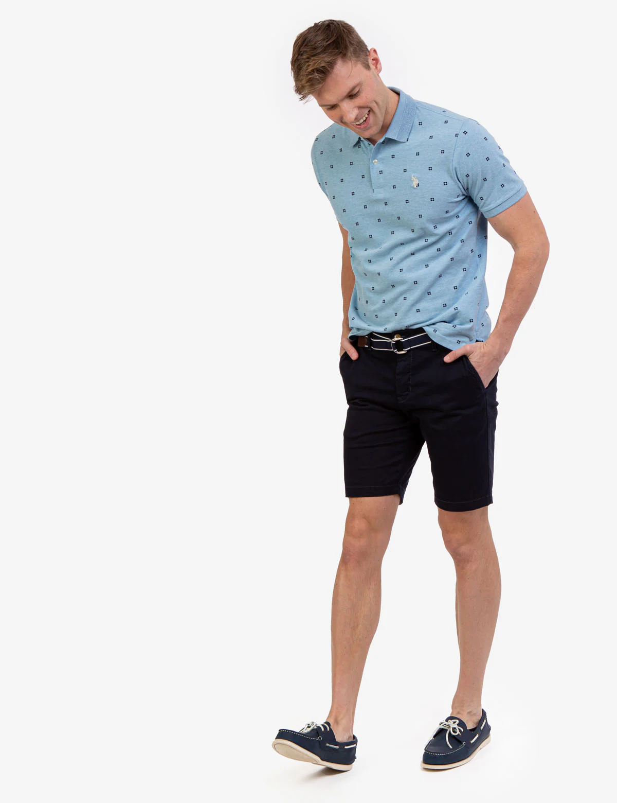 PRINTED PIQUE POLO SHIRT