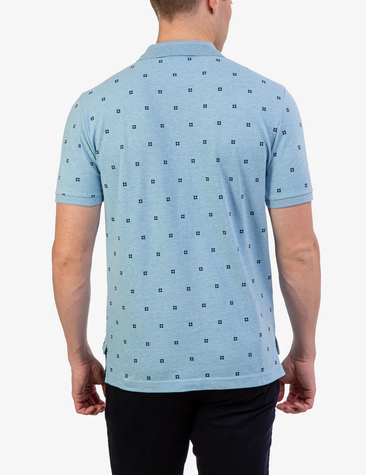 PRINTED PIQUE POLO SHIRT
