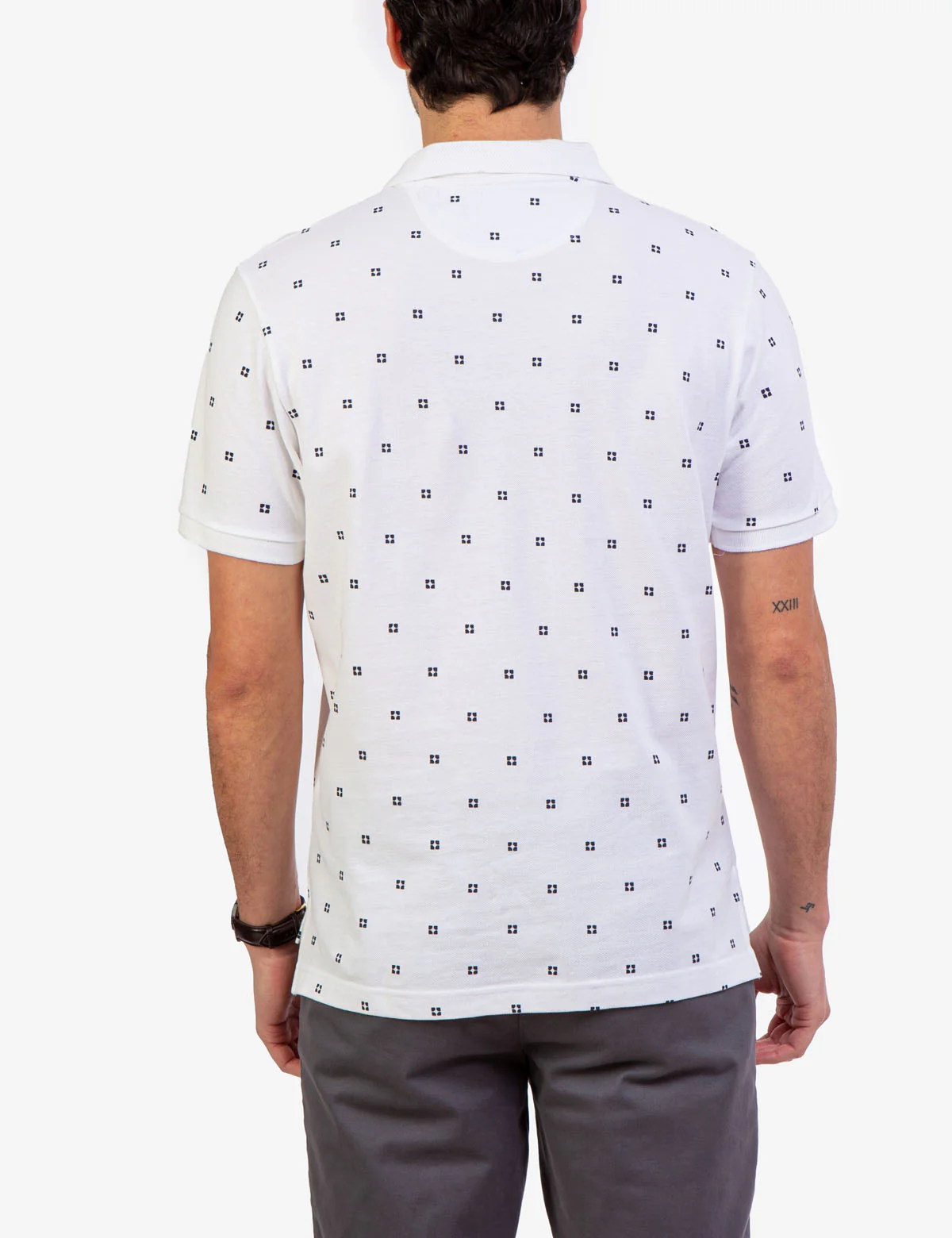 PRINTED PIQUE POLO SHIRT