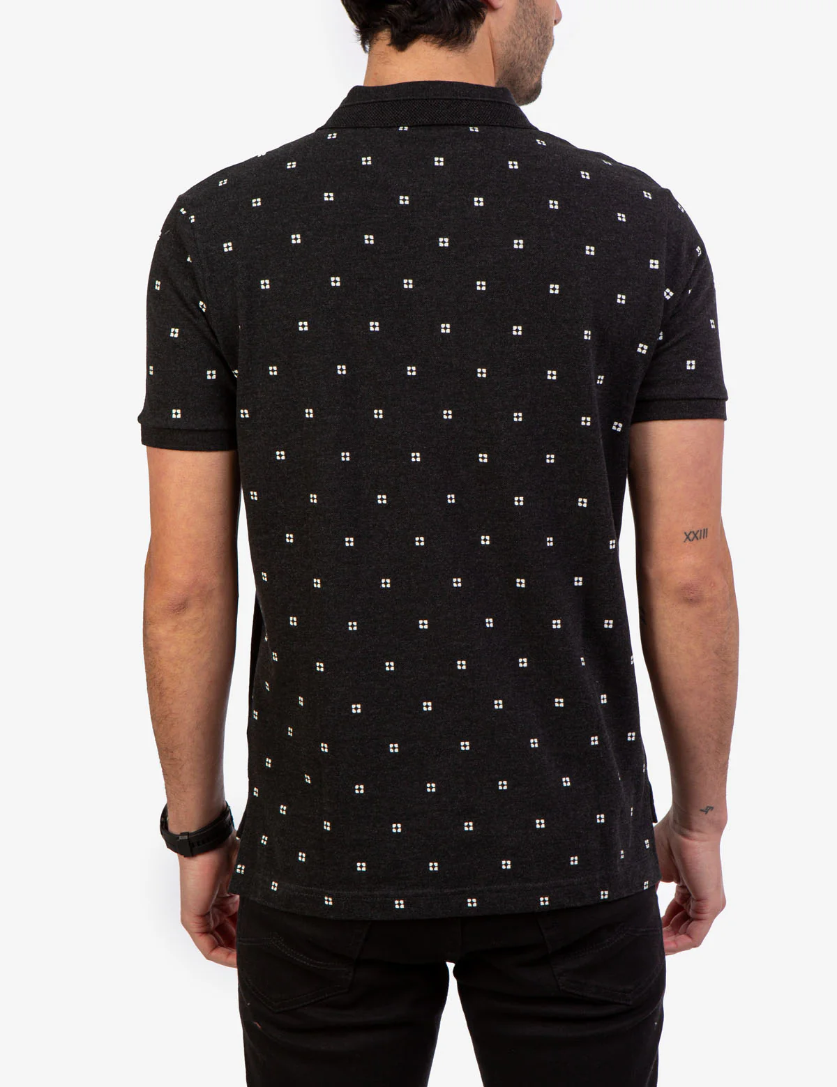 PRINTED PIQUE POLO SHIRT