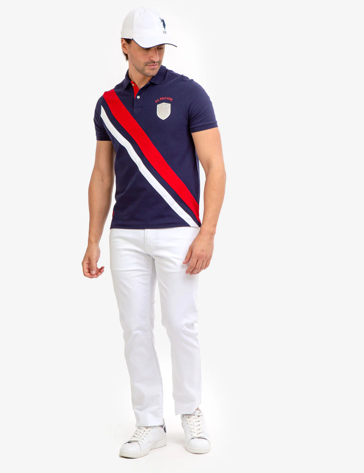 21878-diagonal-stripe-pieced-pique-polo-shirt-1.webp DIAGONAL STRIPE PIECED PIQUE POLO SHIRT