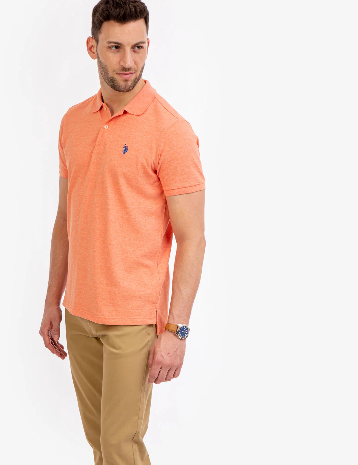 SOLID PIQUE SMALL LOGO POLO SHIRT
