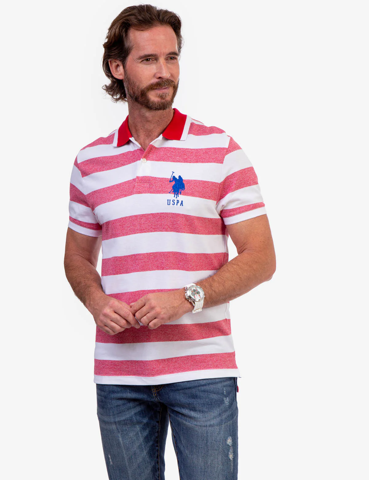 22163-marled-pique-stripe-polo-shirt-1.webp MARLED PIQUE STRIPE POLO SHIRT
