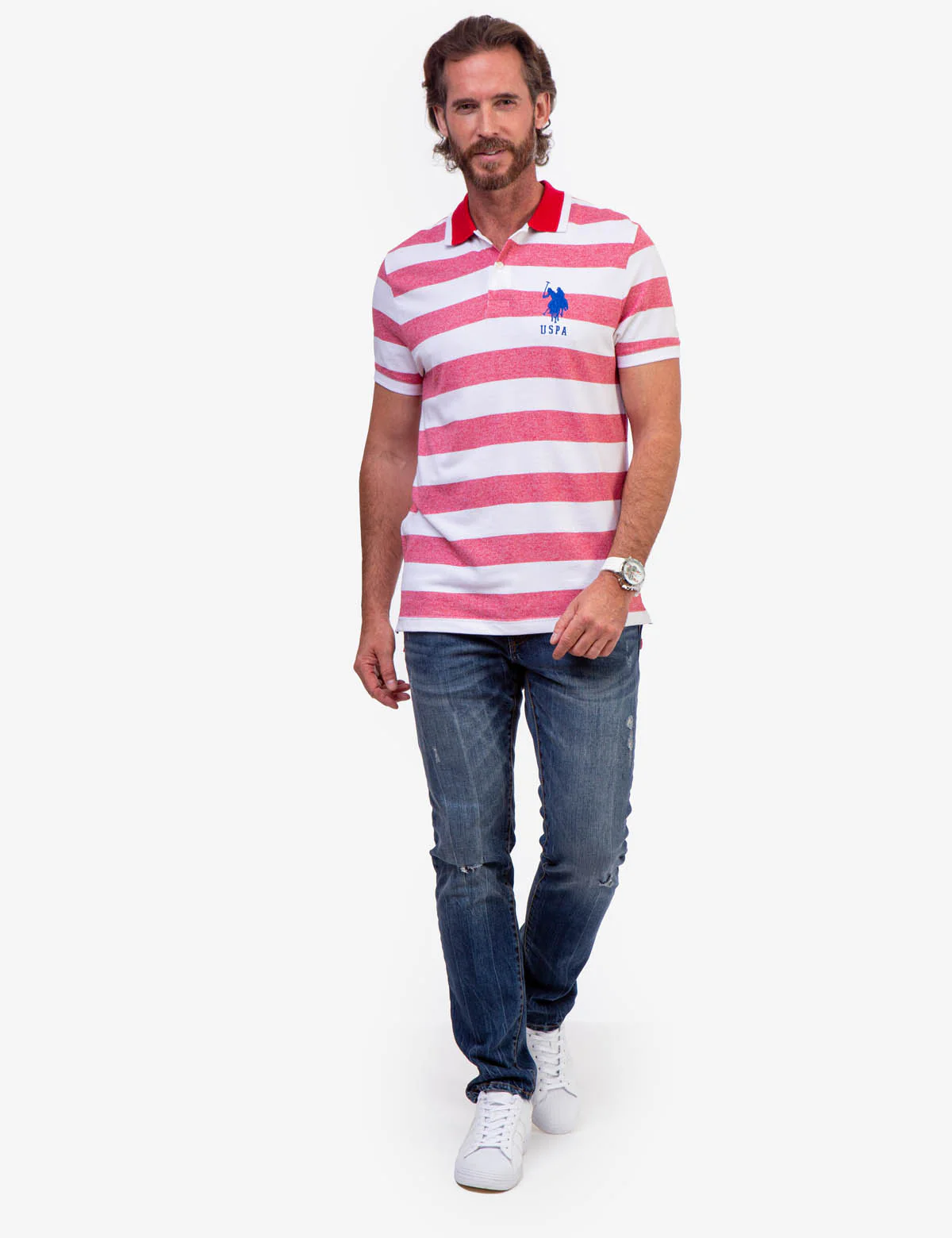 22163-marled-pique-stripe-polo-shirt-2.webp MARLED PIQUE STRIPE POLO SHIRT