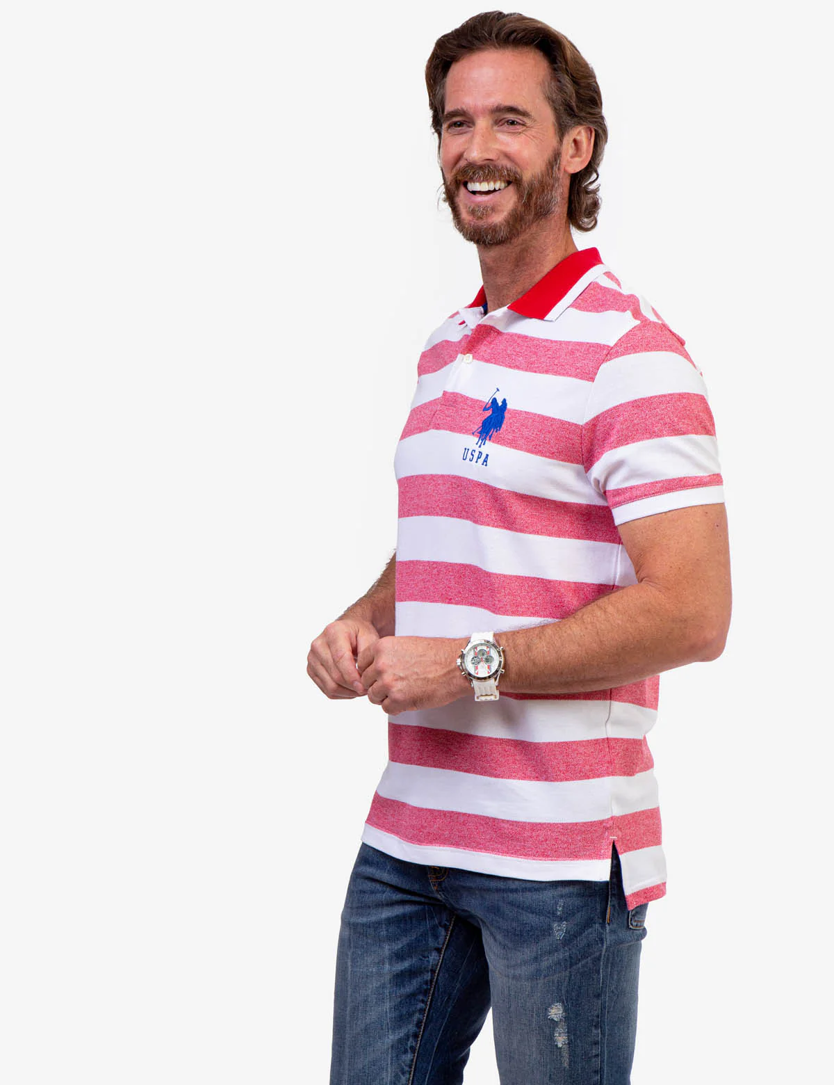 22163-marled-pique-stripe-polo-shirt-4.webp MARLED PIQUE STRIPE POLO SHIRT