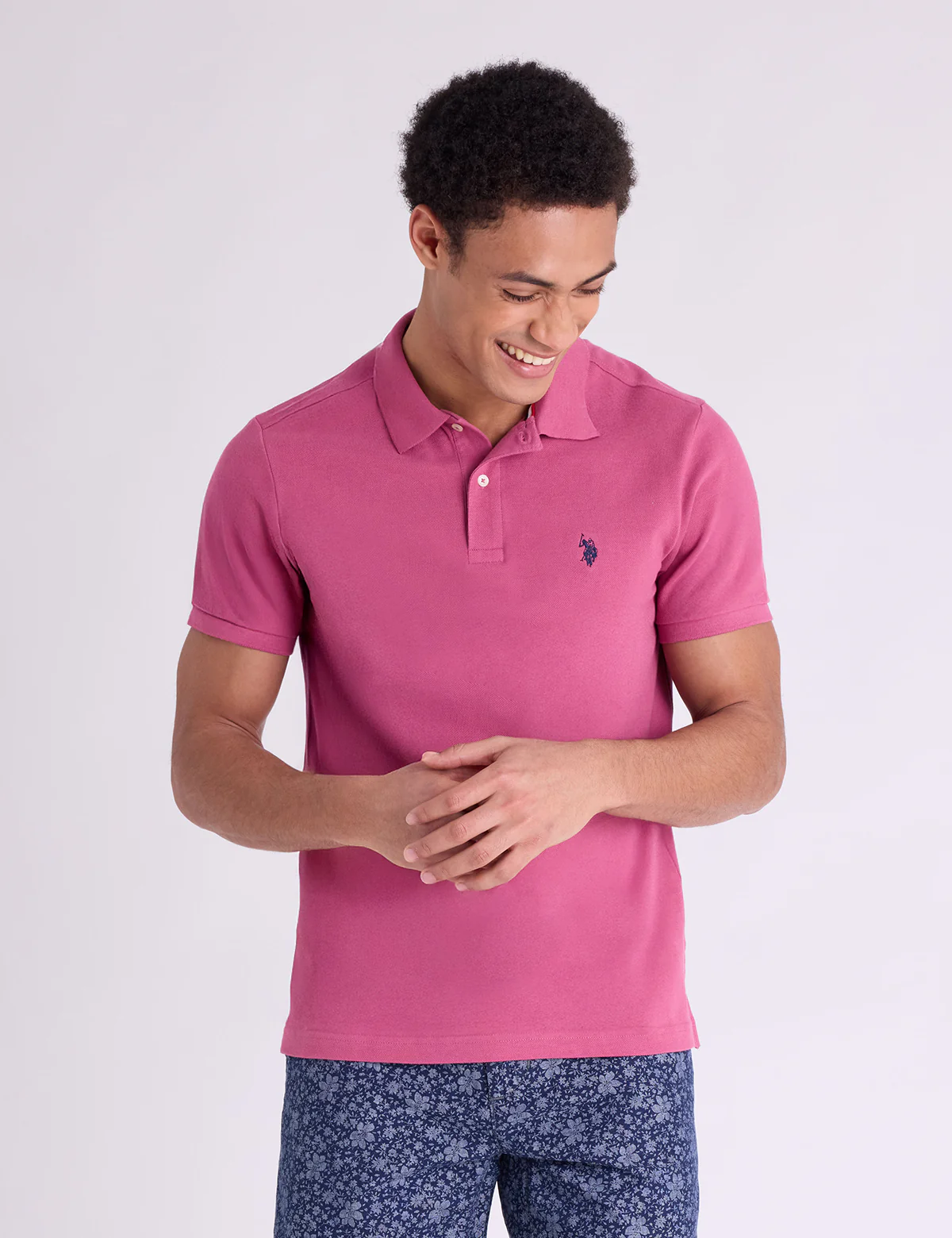 SOLID INTERLOCK POLO SHIRT