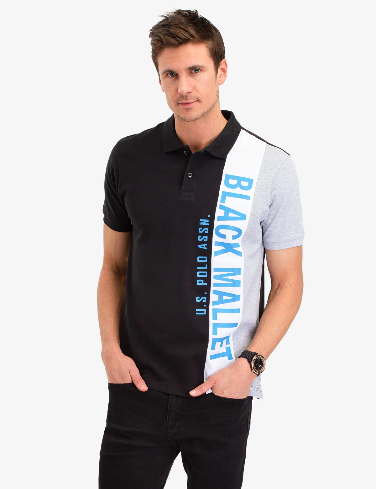 22364-black-mallet-vertical-logo-polo-shirt-1.webp BLACK MALLET VERTICAL LOGO POLO SHIRT
