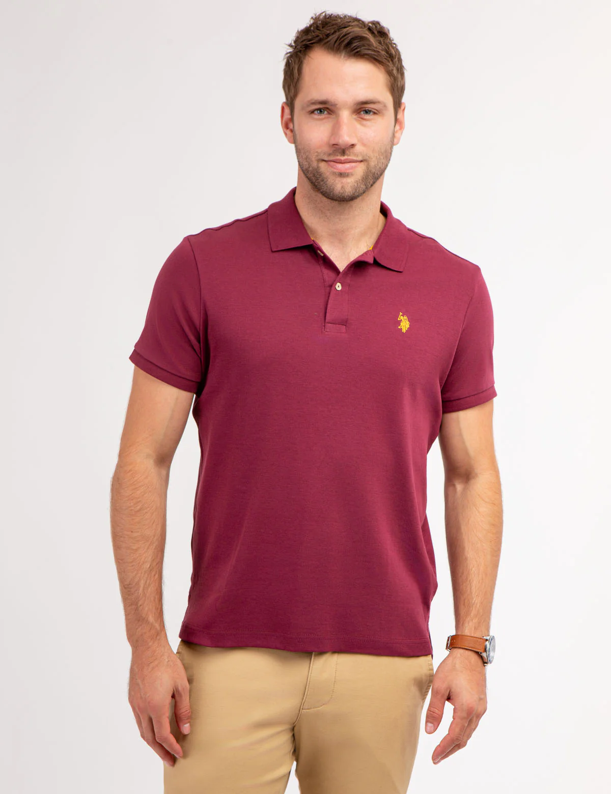 SOLID INTERLOCK POLO SHIRT