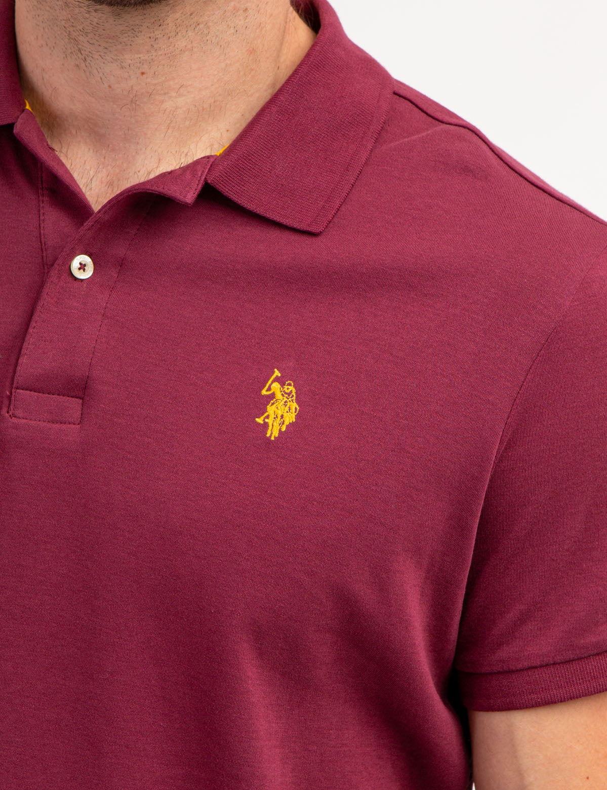 SOLID INTERLOCK POLO SHIRT