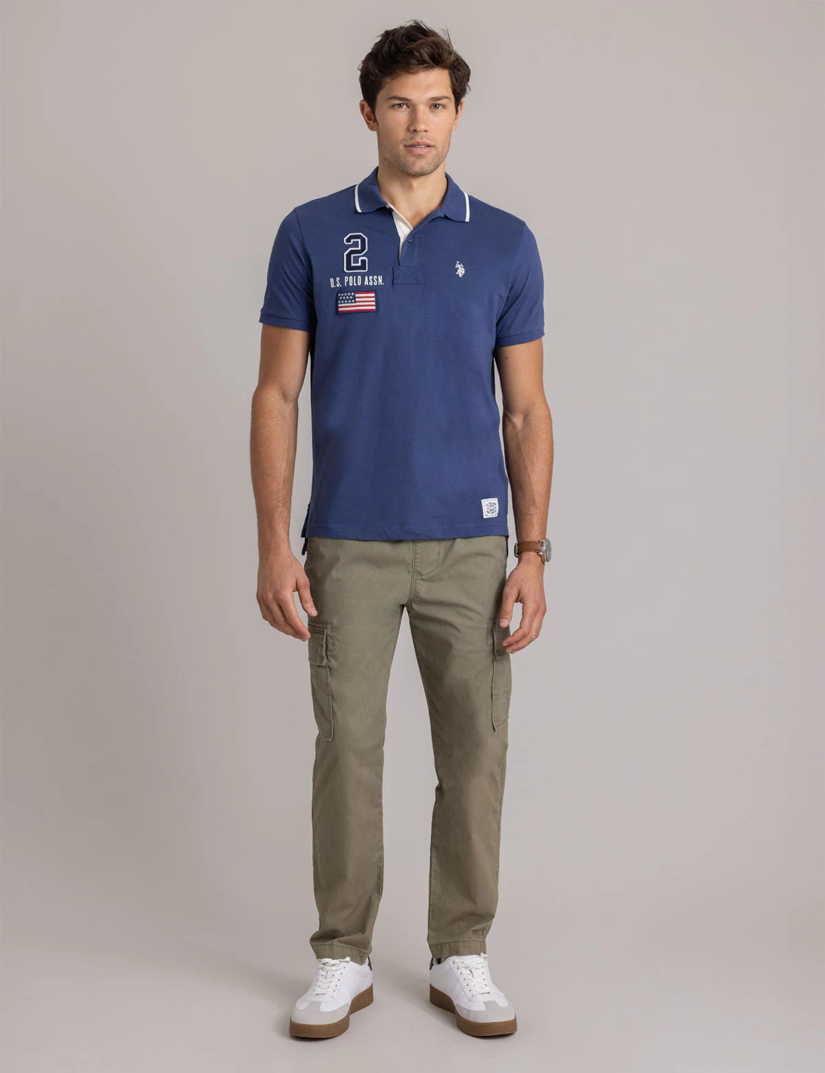 22720-peached-jersey-polo-shirt-with-applique-3.webp PEACHED JERSEY POLO SHIRT WITH APPLIQUE