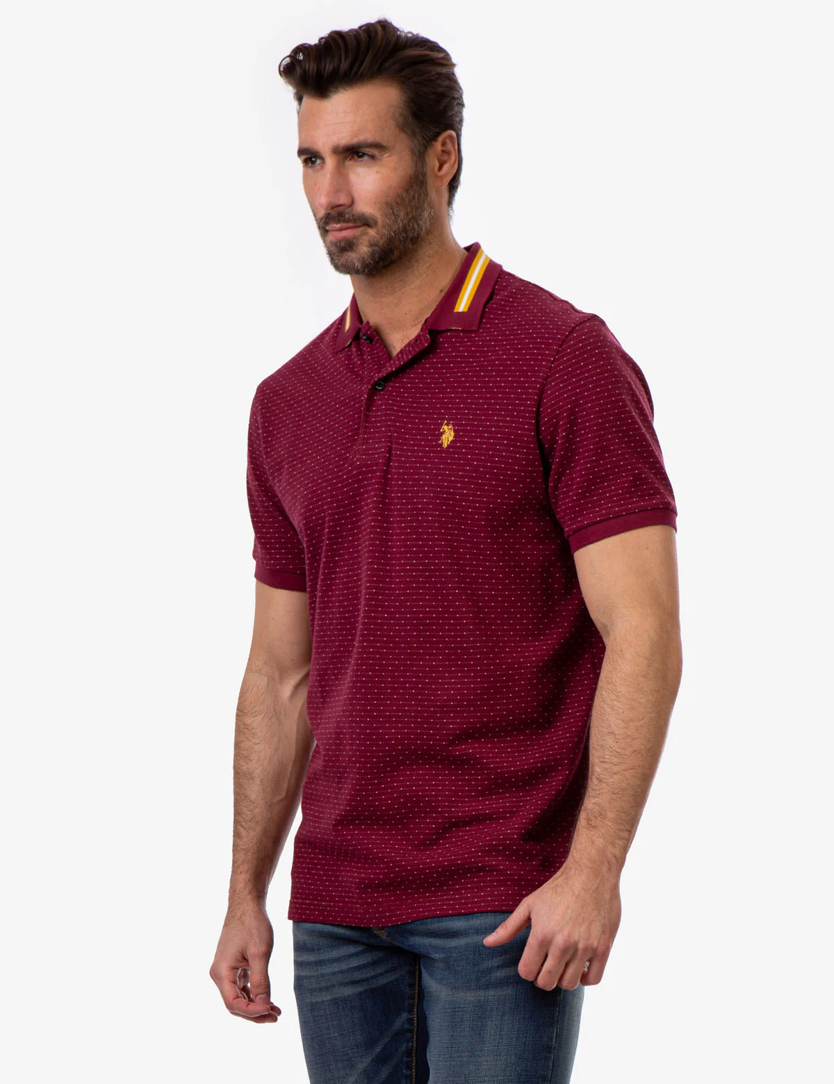 23065-black-mallet-jacquard-pique-polo-shirt-3.webp BLACK MALLET JACQUARD PIQUE POLO SHIRT