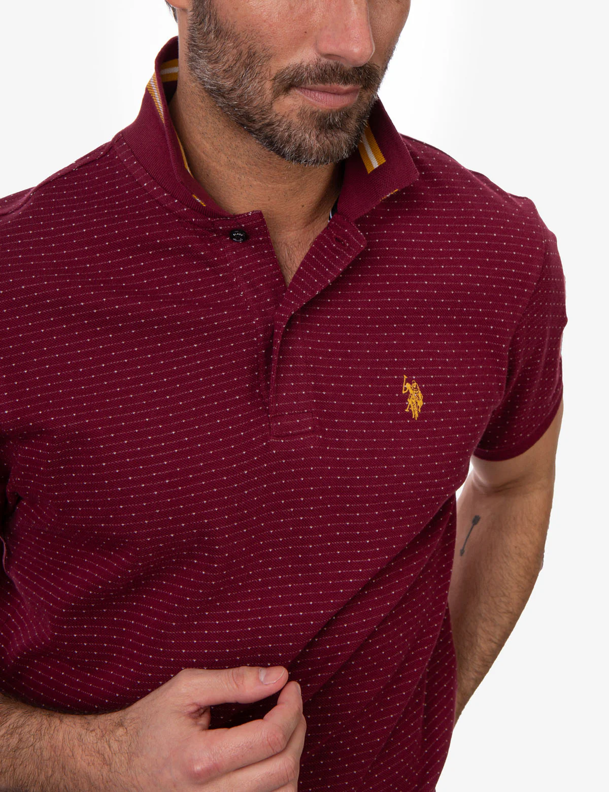 23065-black-mallet-jacquard-pique-polo-shirt-5.webp BLACK MALLET JACQUARD PIQUE POLO SHIRT