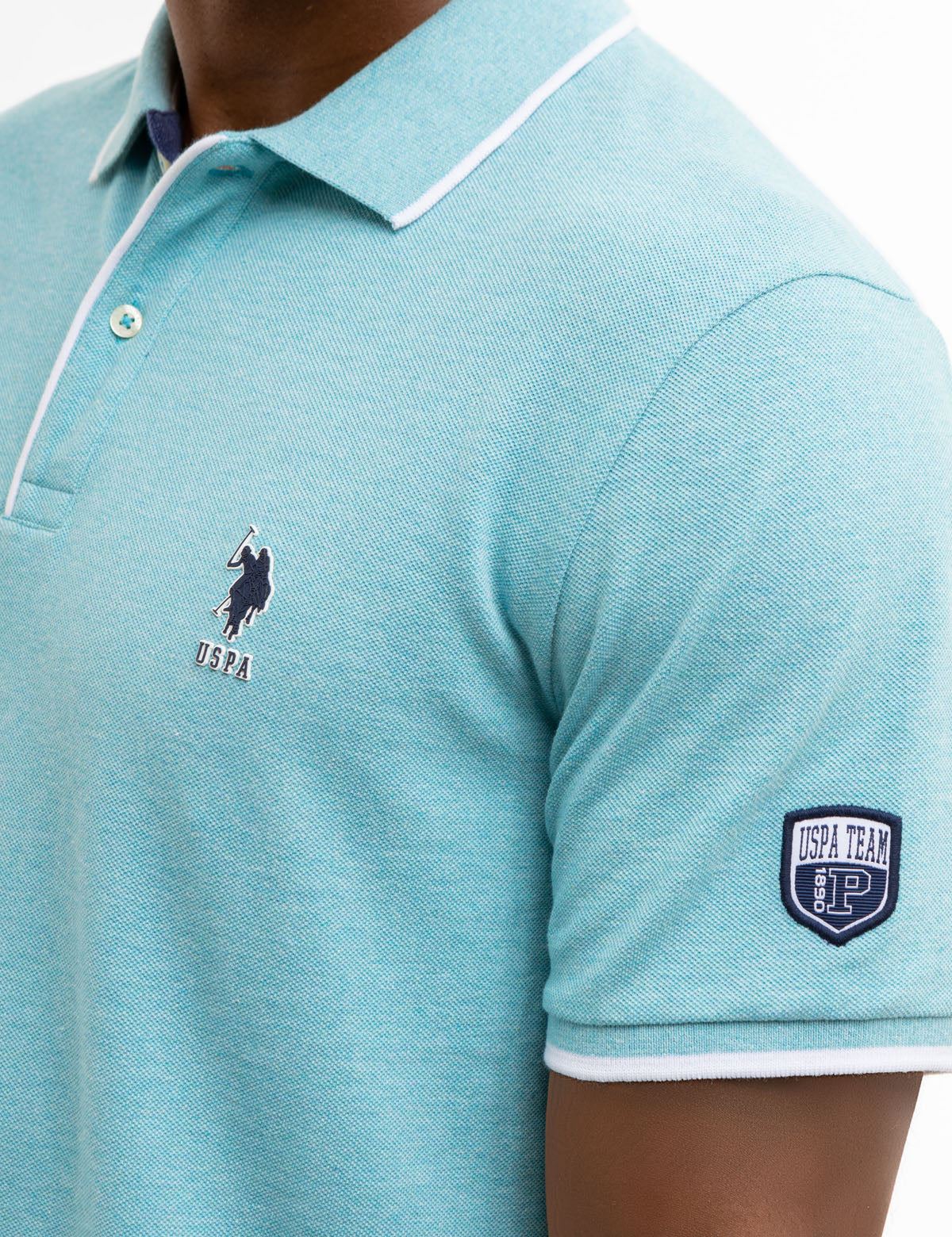 23118-uspa-team-piped-heather-pique-polo-shirt-4.jpg USPA TEAM PIPED HEATHER PIQUE POLO SHIRT