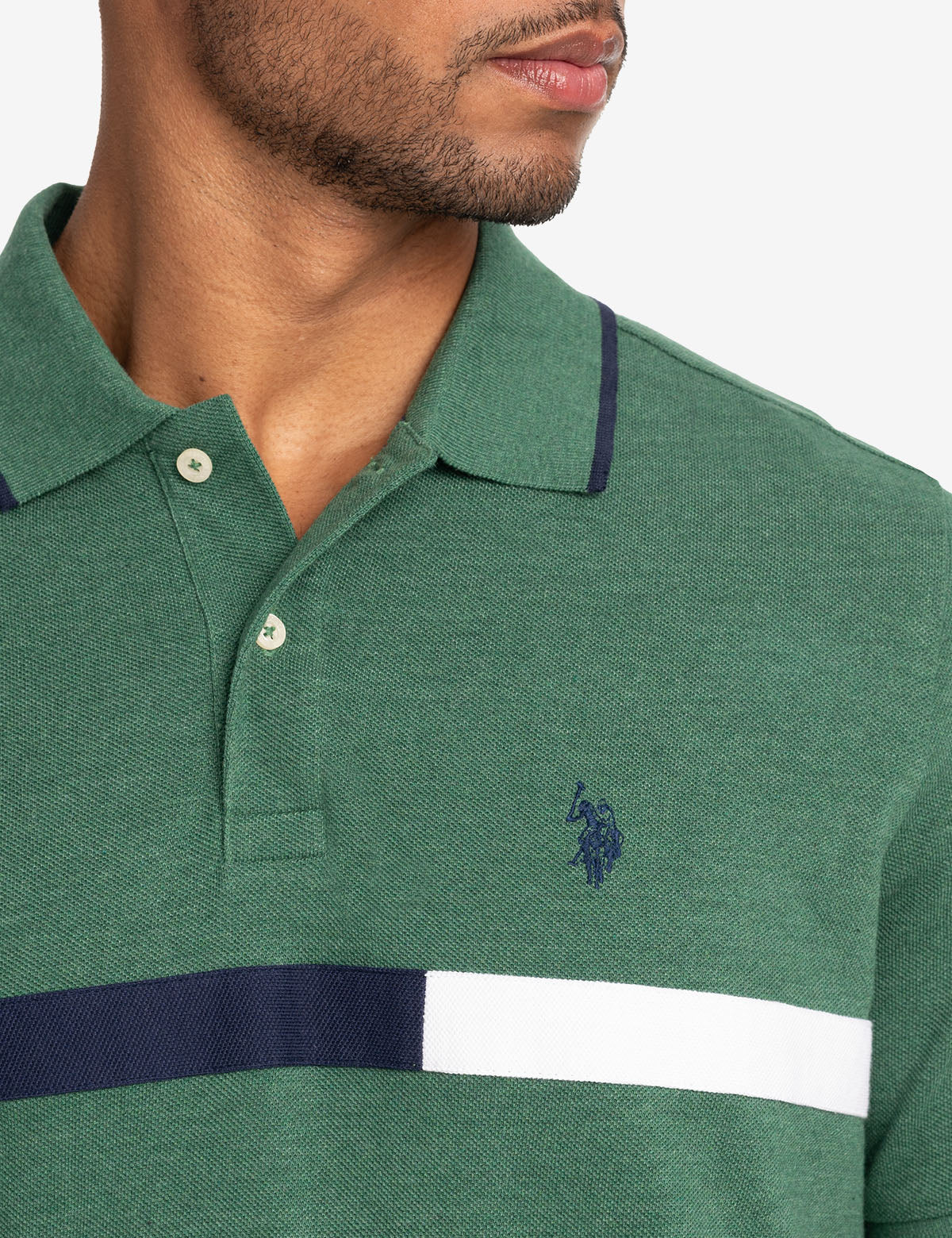 23145-color-block-chest-stripe-pique-polo-shirt-3.jpg COLOR BLOCK CHEST STRIPE PIQUE POLO SHIRT