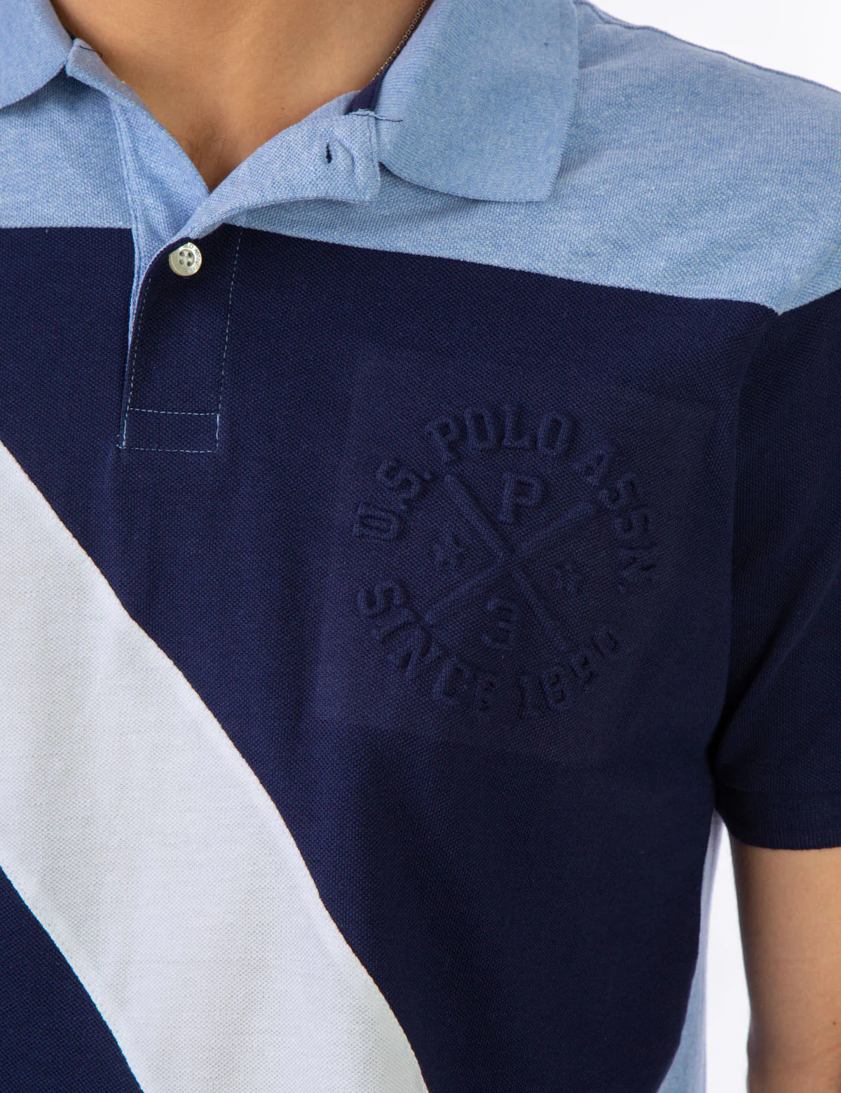 COLORBLOCK SASH PIQUE POLO SHIRT