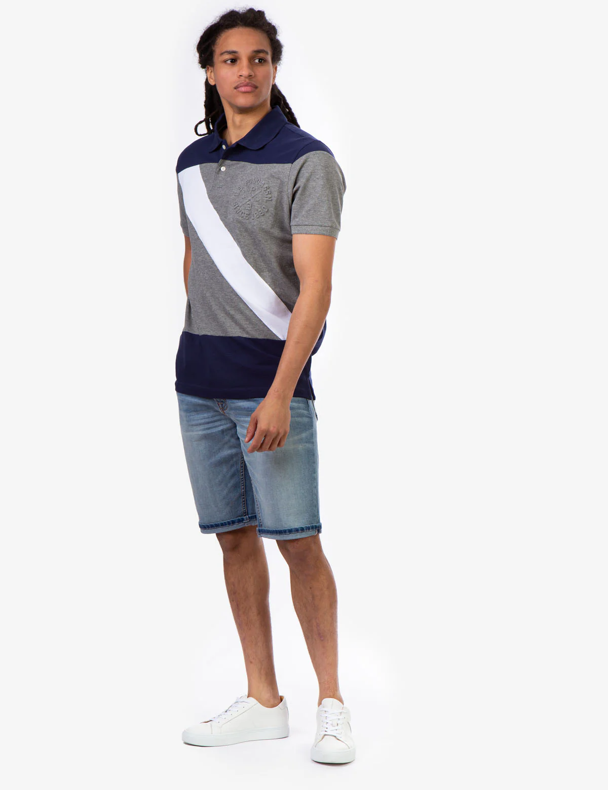 COLORBLOCK SASH PIQUE POLO SHIRT