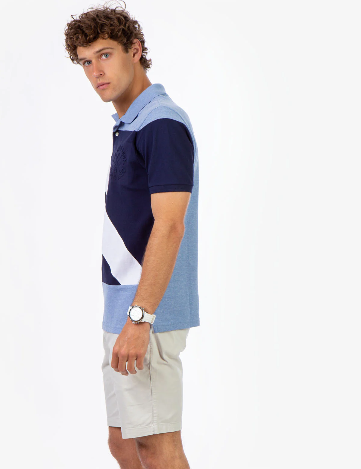 COLORBLOCK SASH PIQUE POLO SHIRT