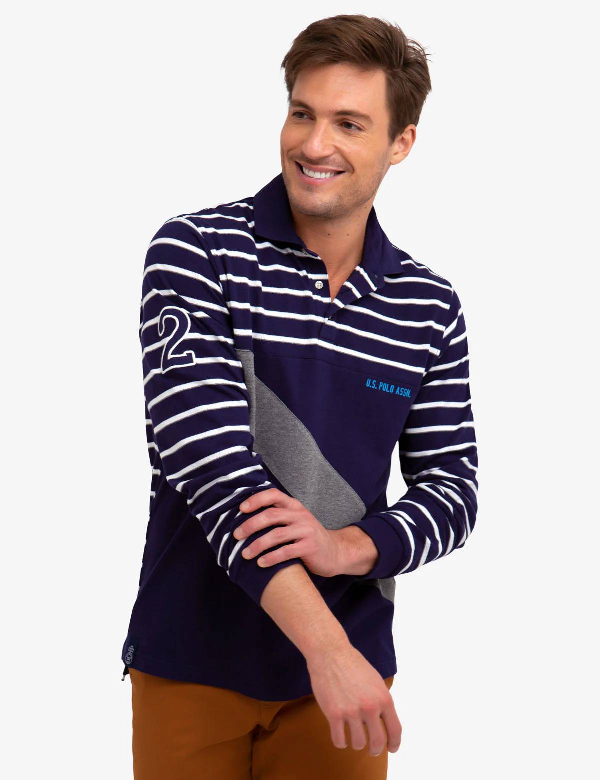 23426-diagonal-stripe-long-sleeve-polo-shirt-6.webp DIAGONAL STRIPE LONG SLEEVE POLO SHIRT