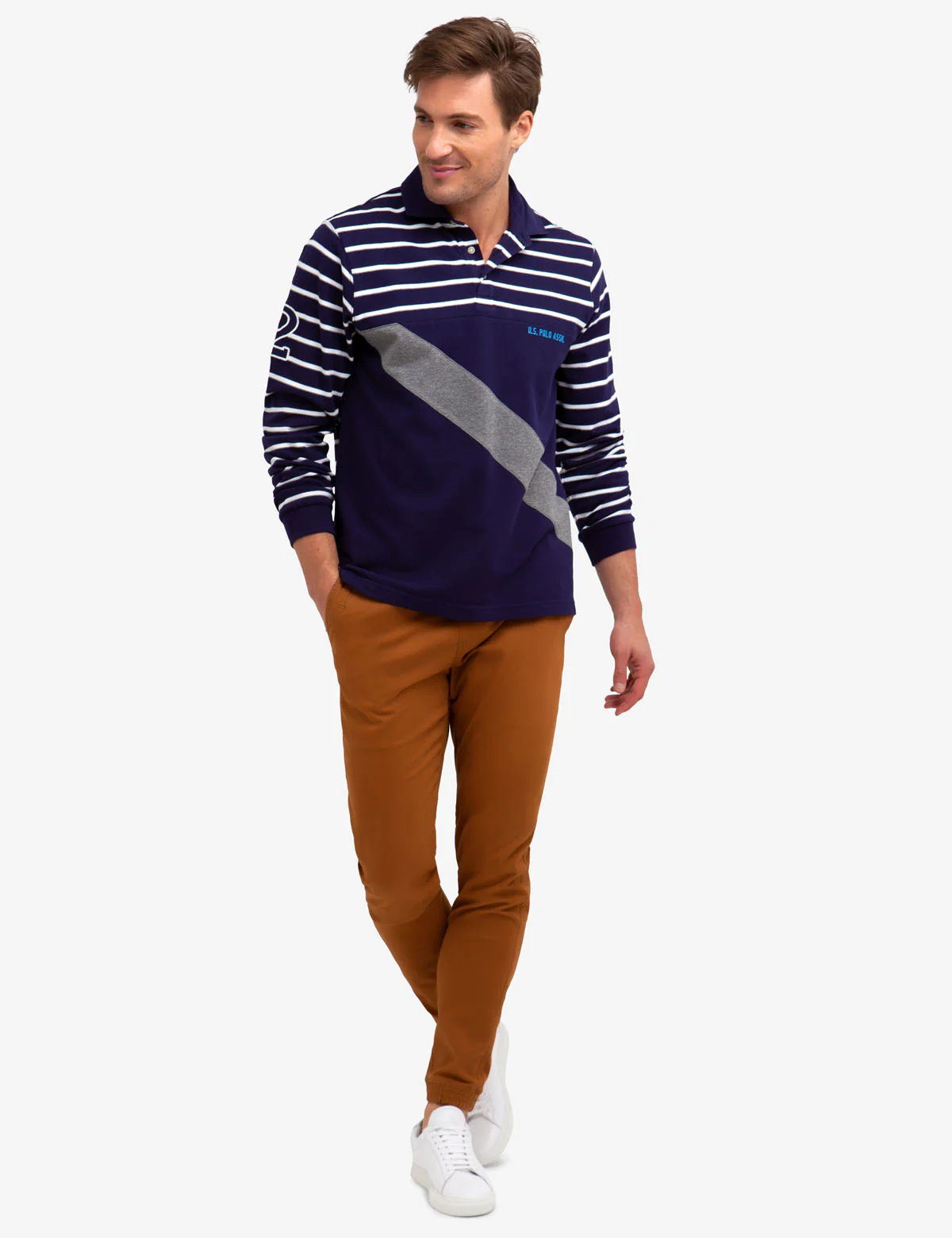 23426-diagonal-stripe-long-sleeve-polo-shirt-7.webp DIAGONAL STRIPE LONG SLEEVE POLO SHIRT