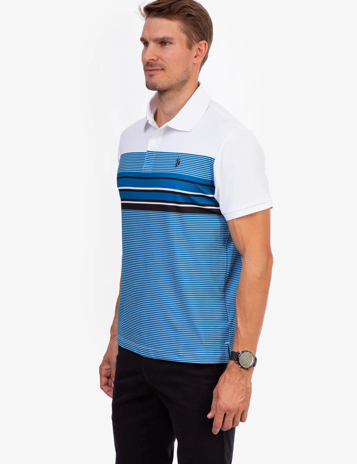 INTERLOCK ENGINEERED PRINT POLO SHIRT