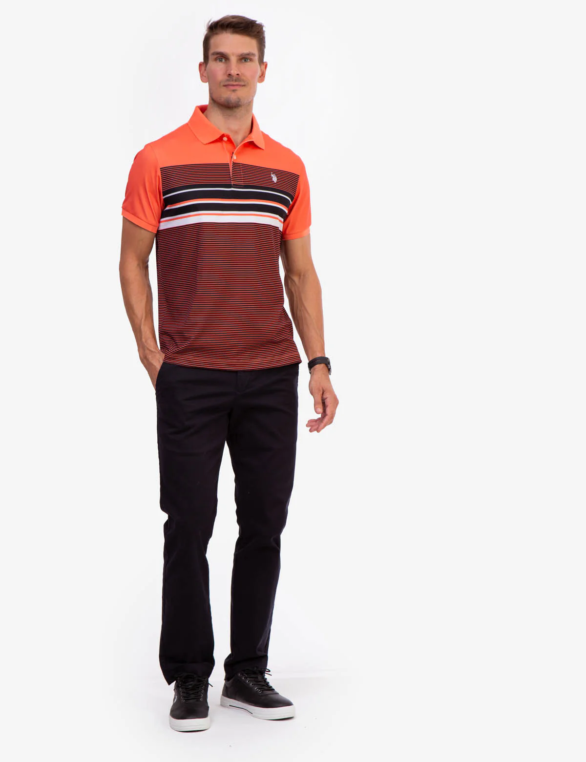 INTERLOCK ENGINEERED PRINT POLO SHIRT
