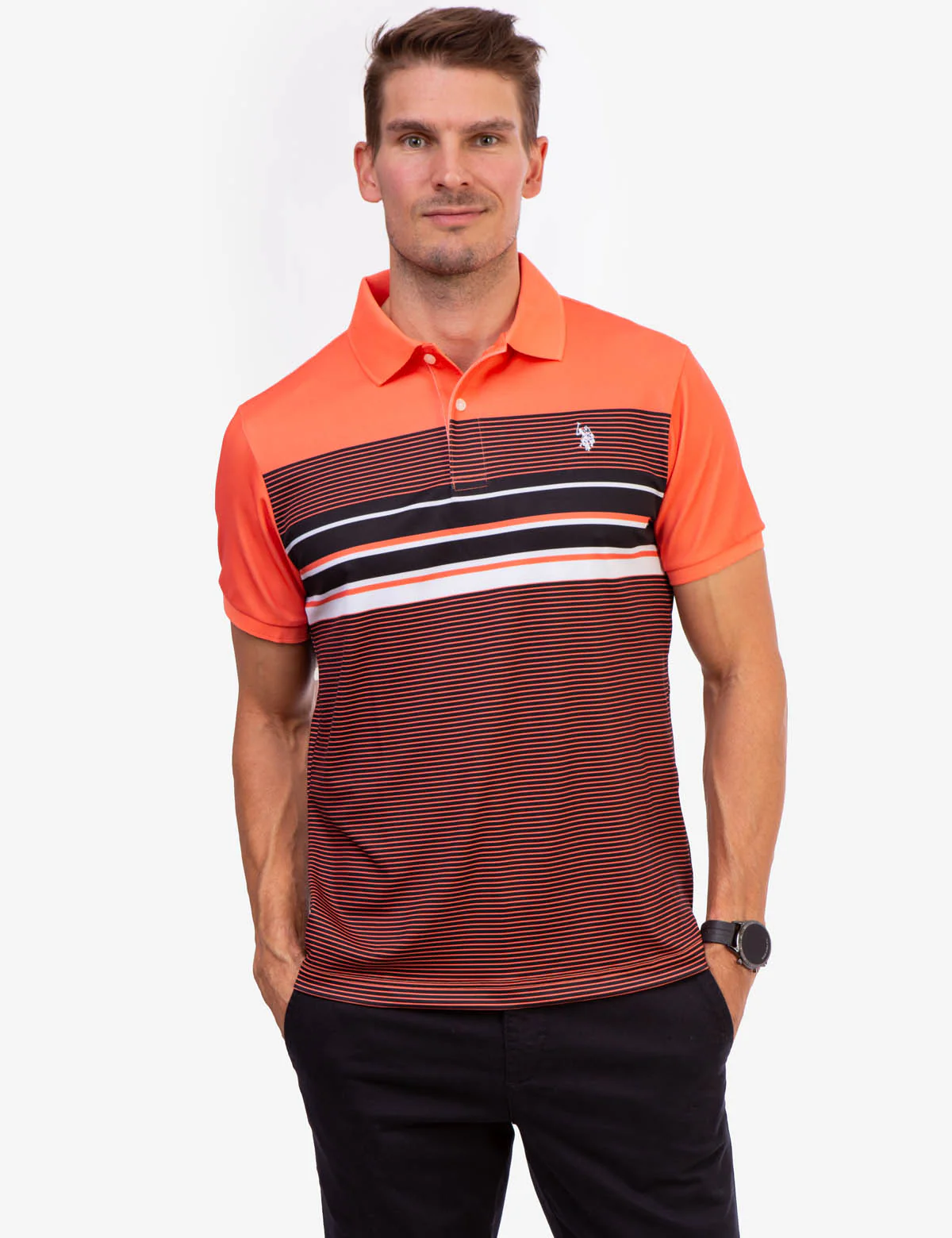 INTERLOCK ENGINEERED PRINT POLO SHIRT
