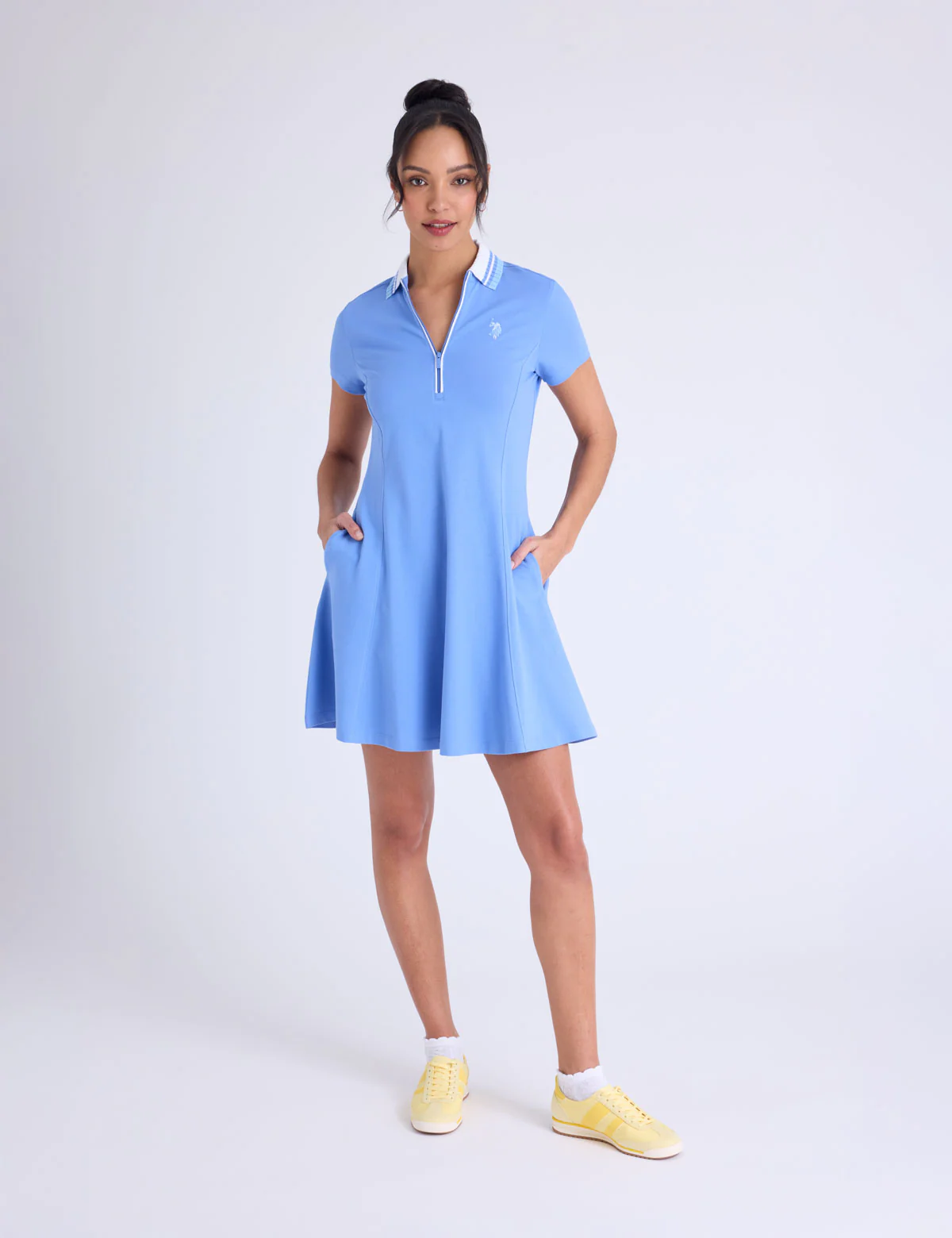 237-rib-knit-collar-zipper-placket-swing-dress-1.webp RIB KNIT COLLAR ZIPPER PLACKET SWING DRESS