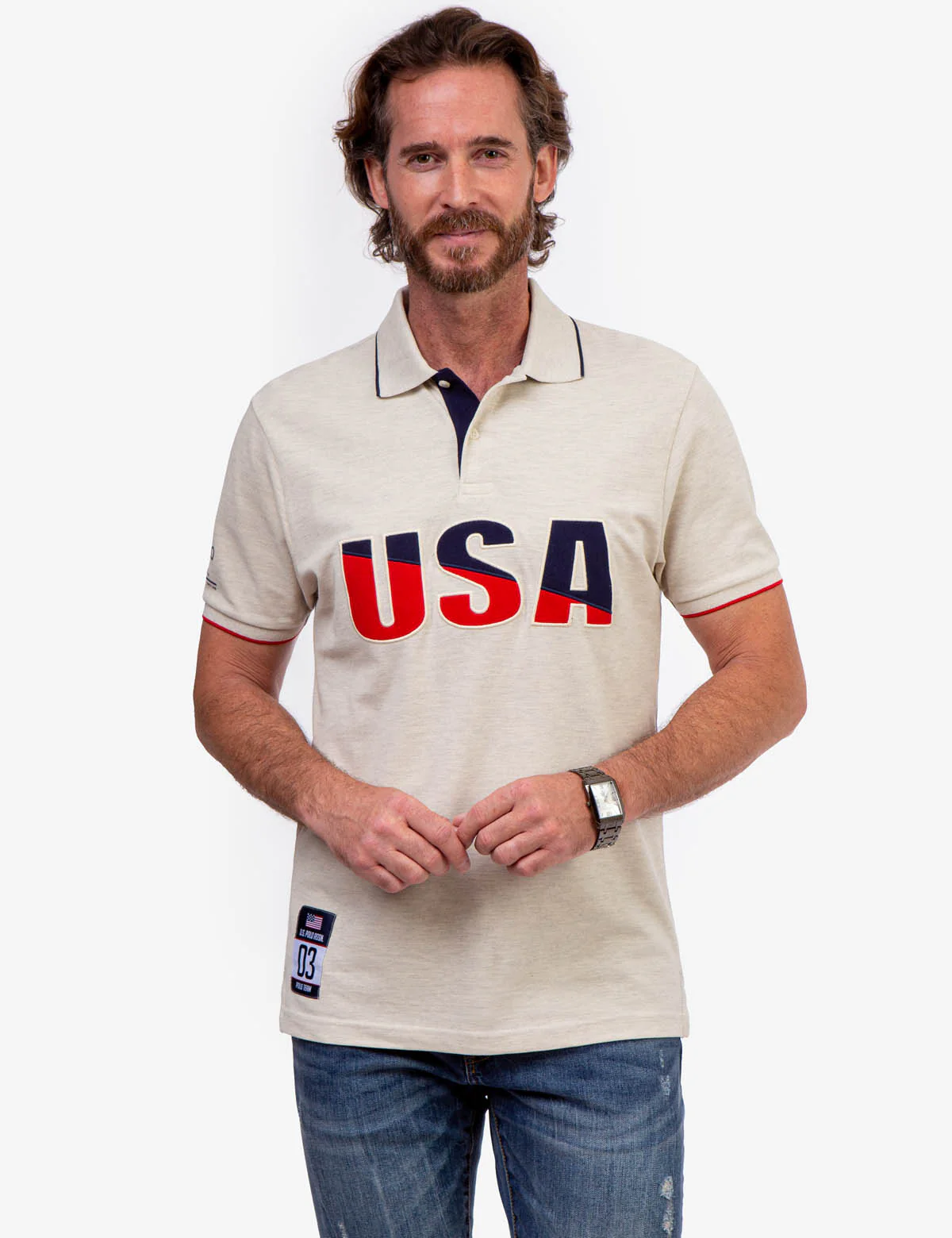 23828-usa-appliqued-pique-polo-shirt-1.webp USA APPLIQUED PIQUE POLO SHIRT