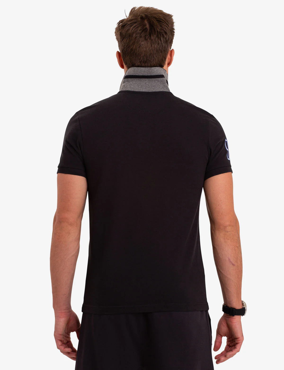 DIAGONAL COLORBLOCK POLO SHIRT