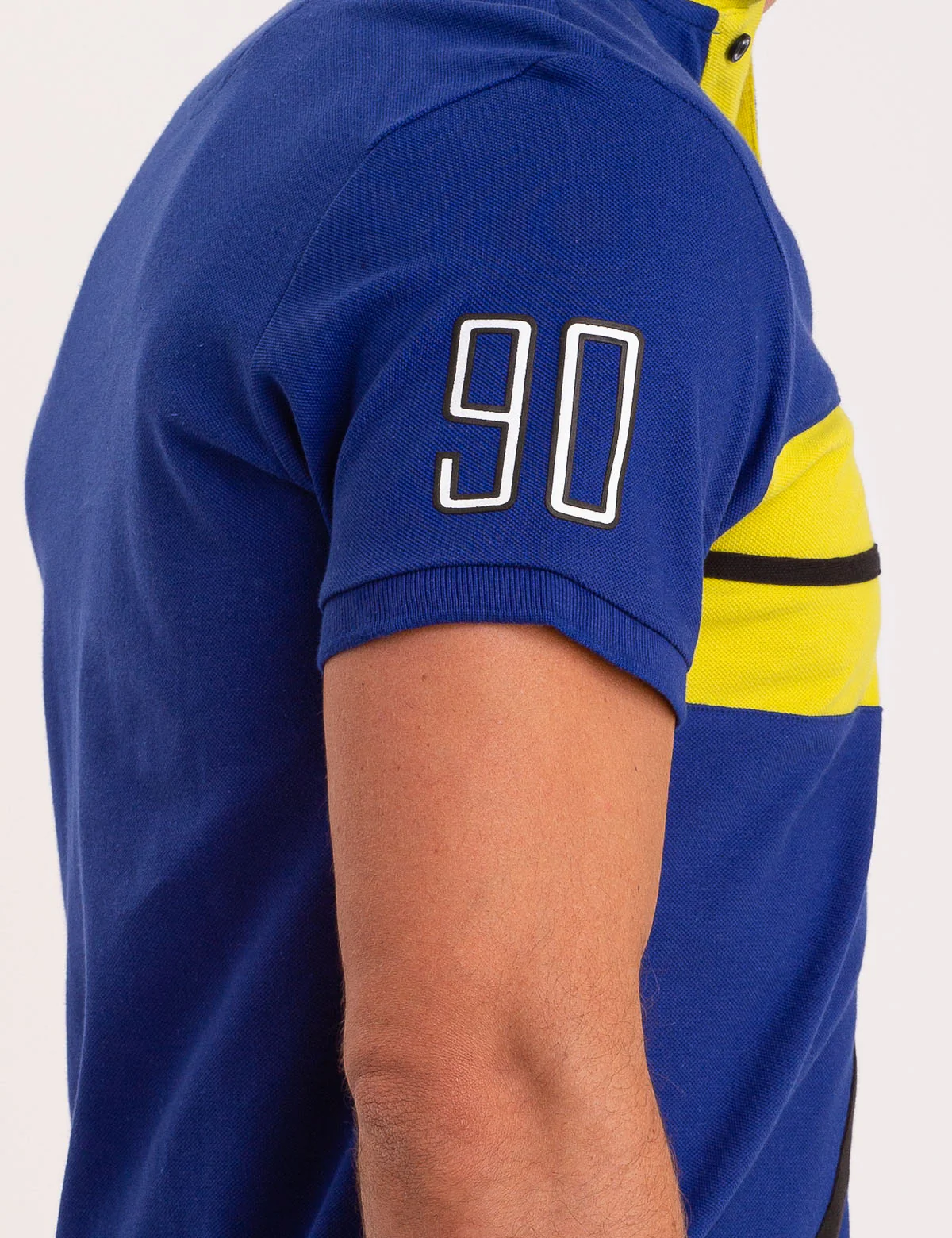 DIAGONAL COLORBLOCK POLO SHIRT